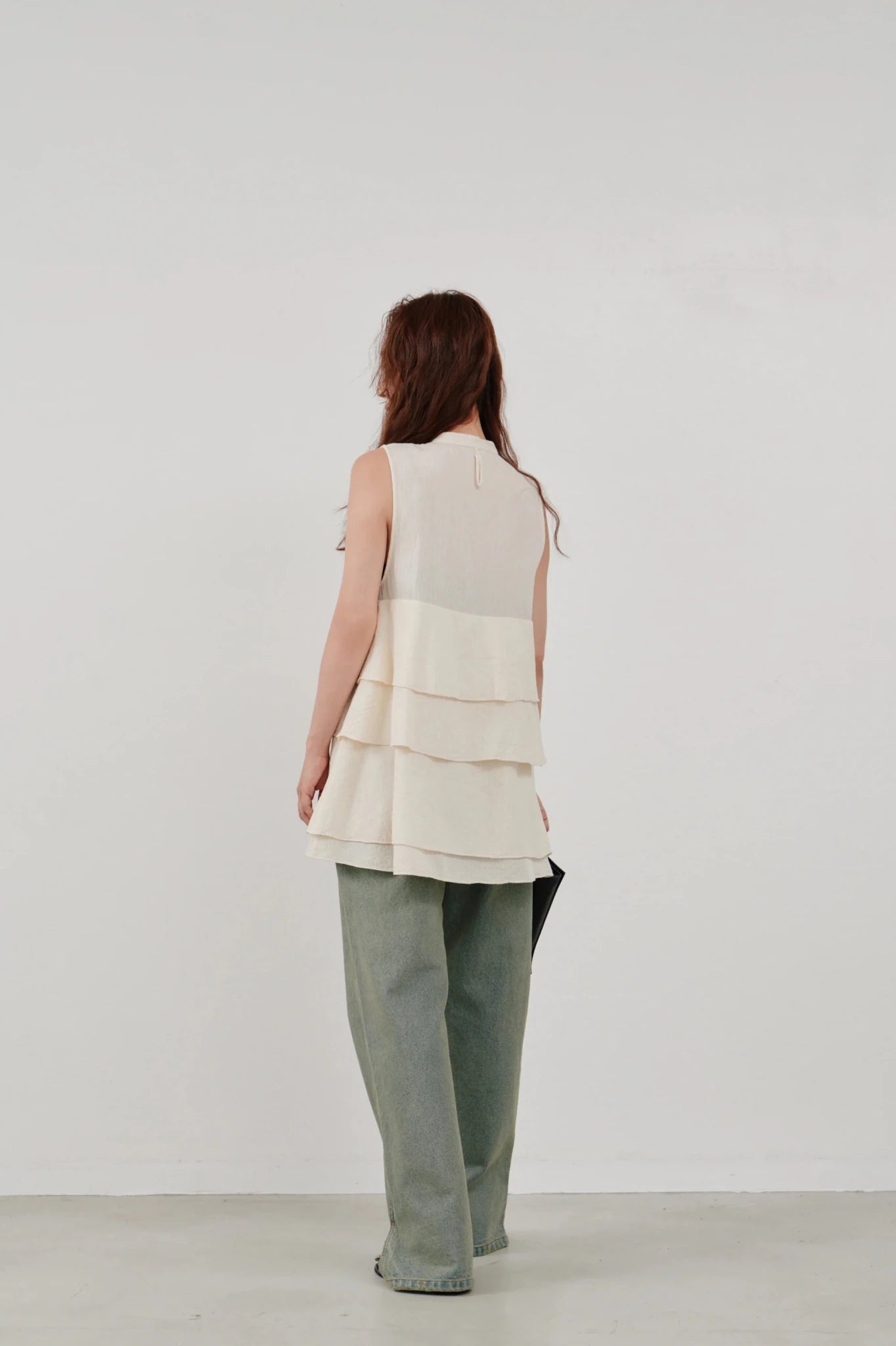 【Hella 2026 SPRING/SUMMER】cotton crepe layer top - Champdelarose
