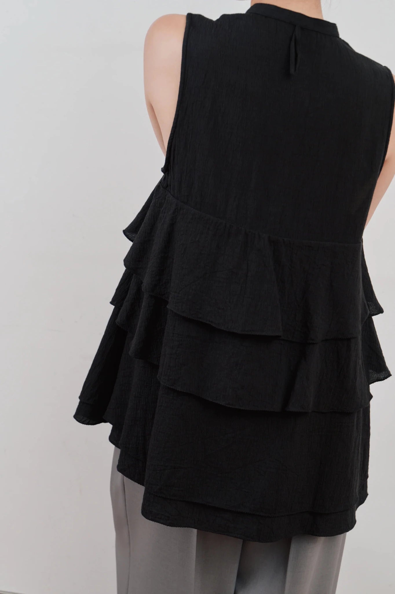 【Hella 2026 SPRING/SUMMER】cotton crepe layer top - Champdelarose