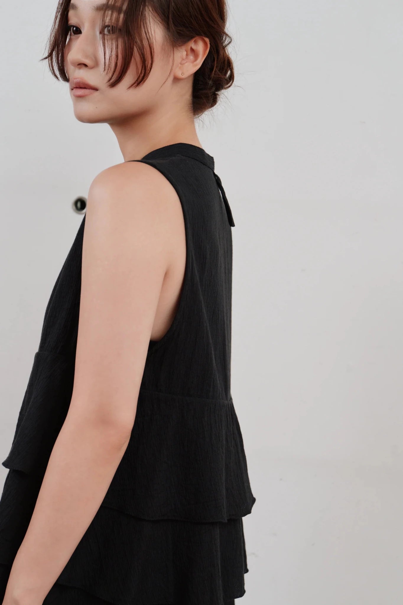 【Hella 2026 SPRING/SUMMER】cotton crepe layer top - Champdelarose