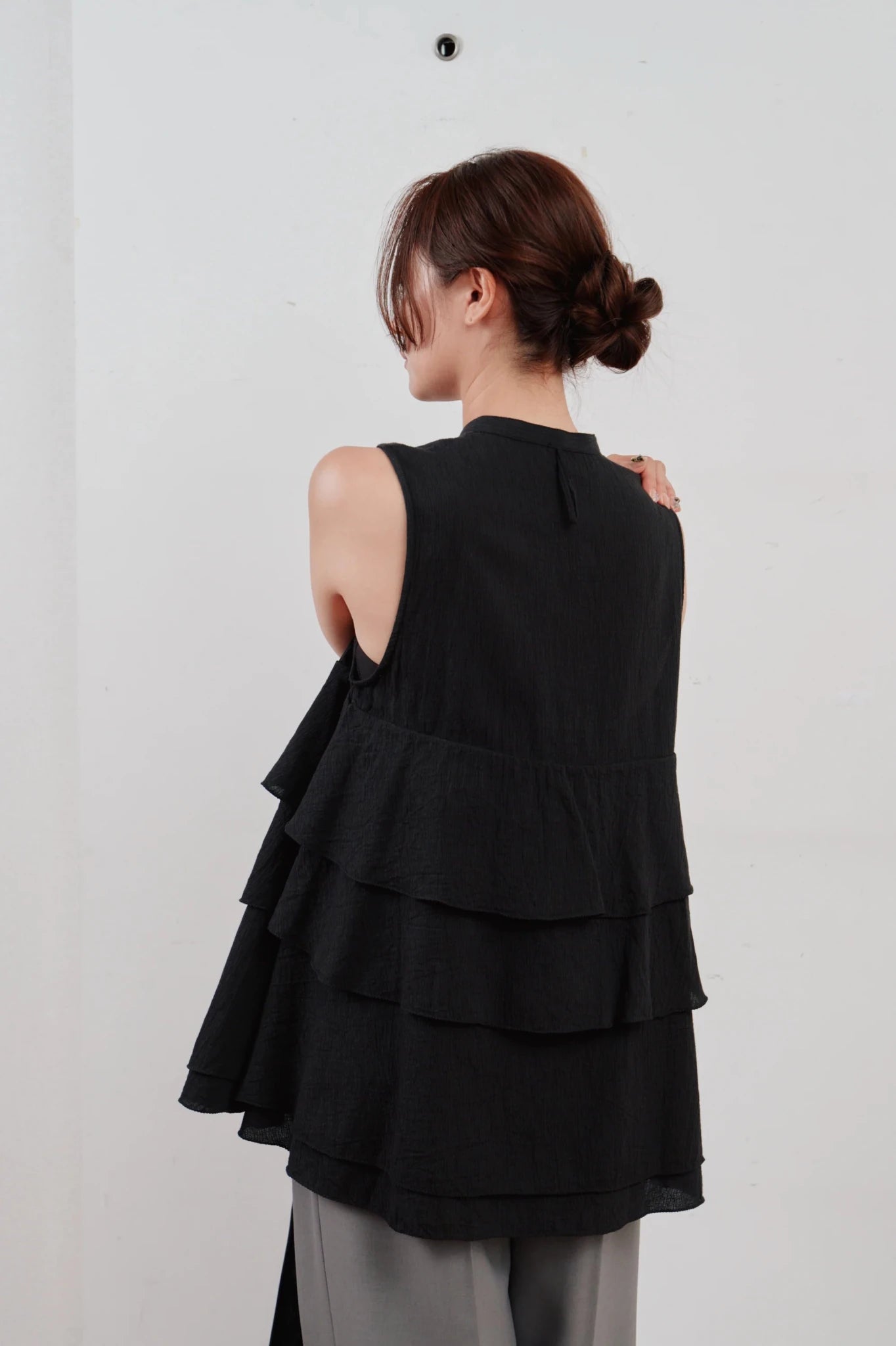【Hella 2026 SPRING/SUMMER】cotton crepe layer top - Champdelarose