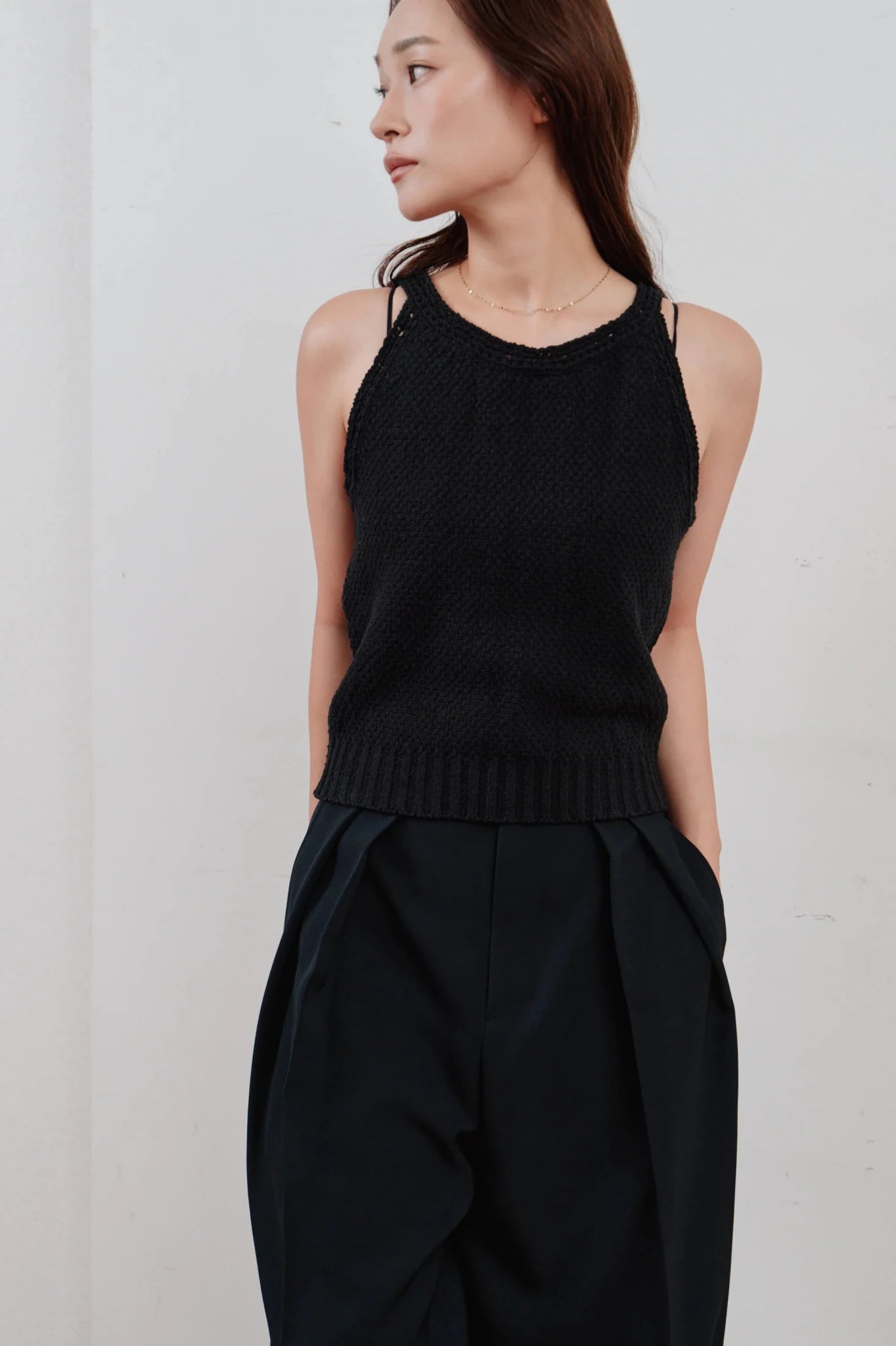 【Hella 2026 SPRING/SUMMER】crochet edging knit top - Champdelarose