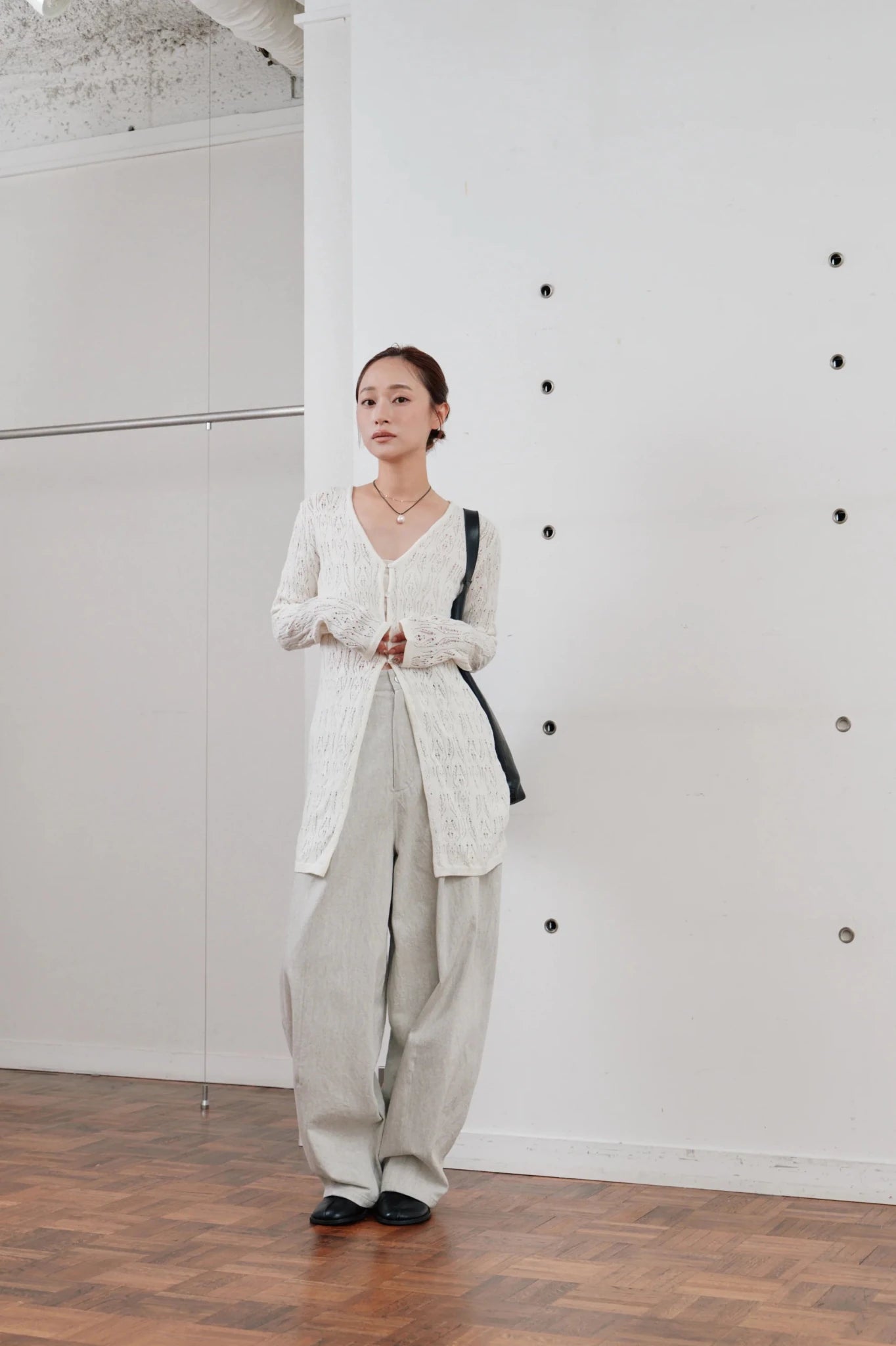 【Hella 2026 SPRING/SUMMER】crochet lace Vneck cardigan - Champdelarose