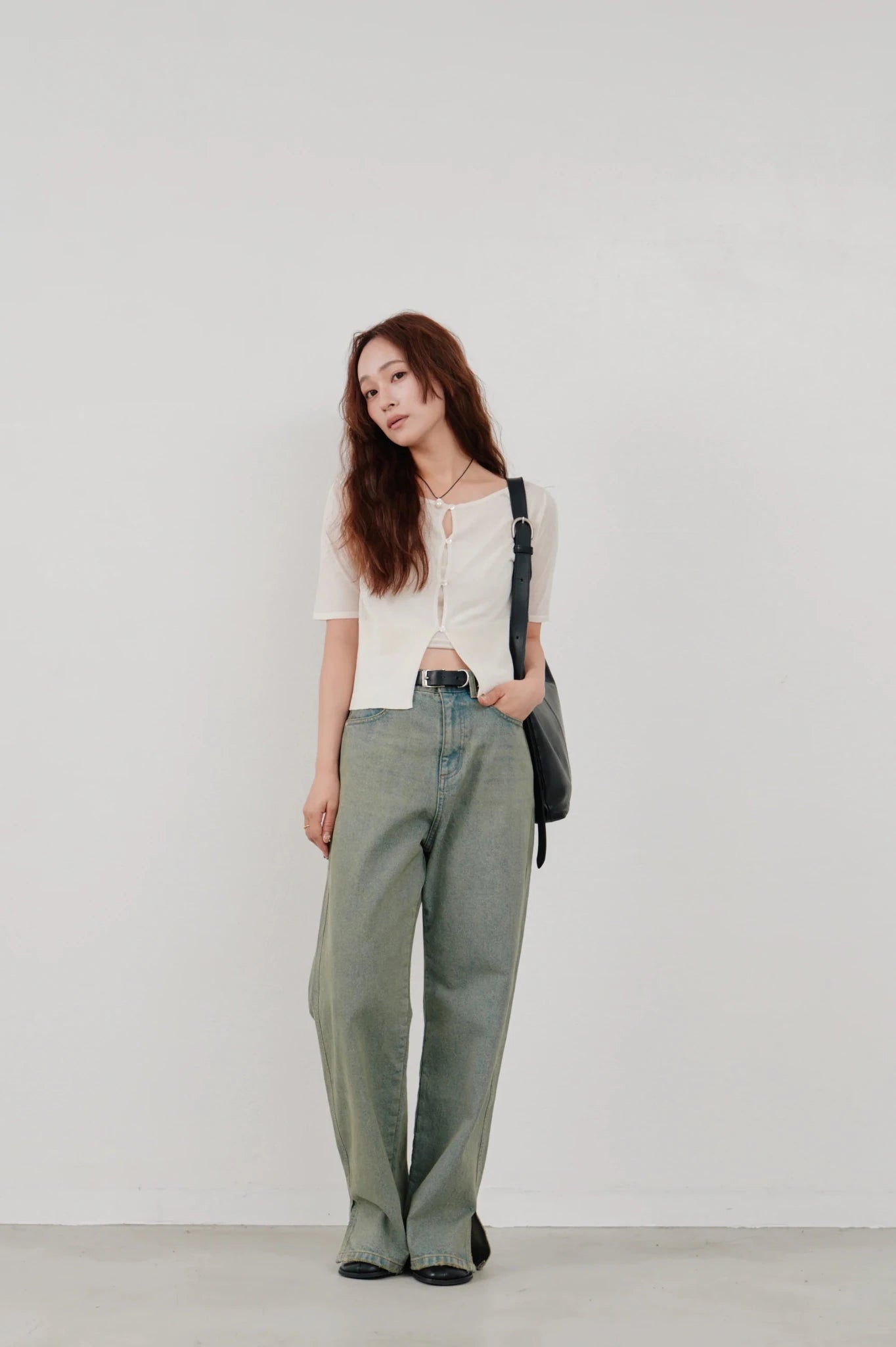 【Hella 2026 SPRING/SUMMER】cropped sheer knit cardigan - Champdelarose