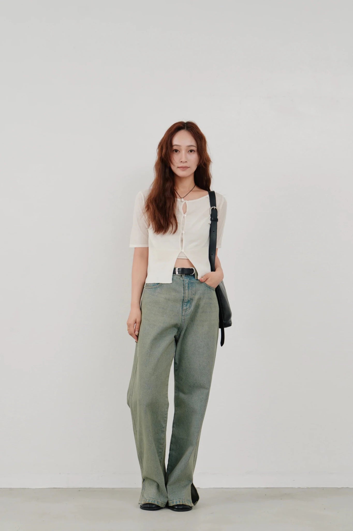 【Hella 2026 SPRING/SUMMER】cropped sheer knit cardigan - Champdelarose