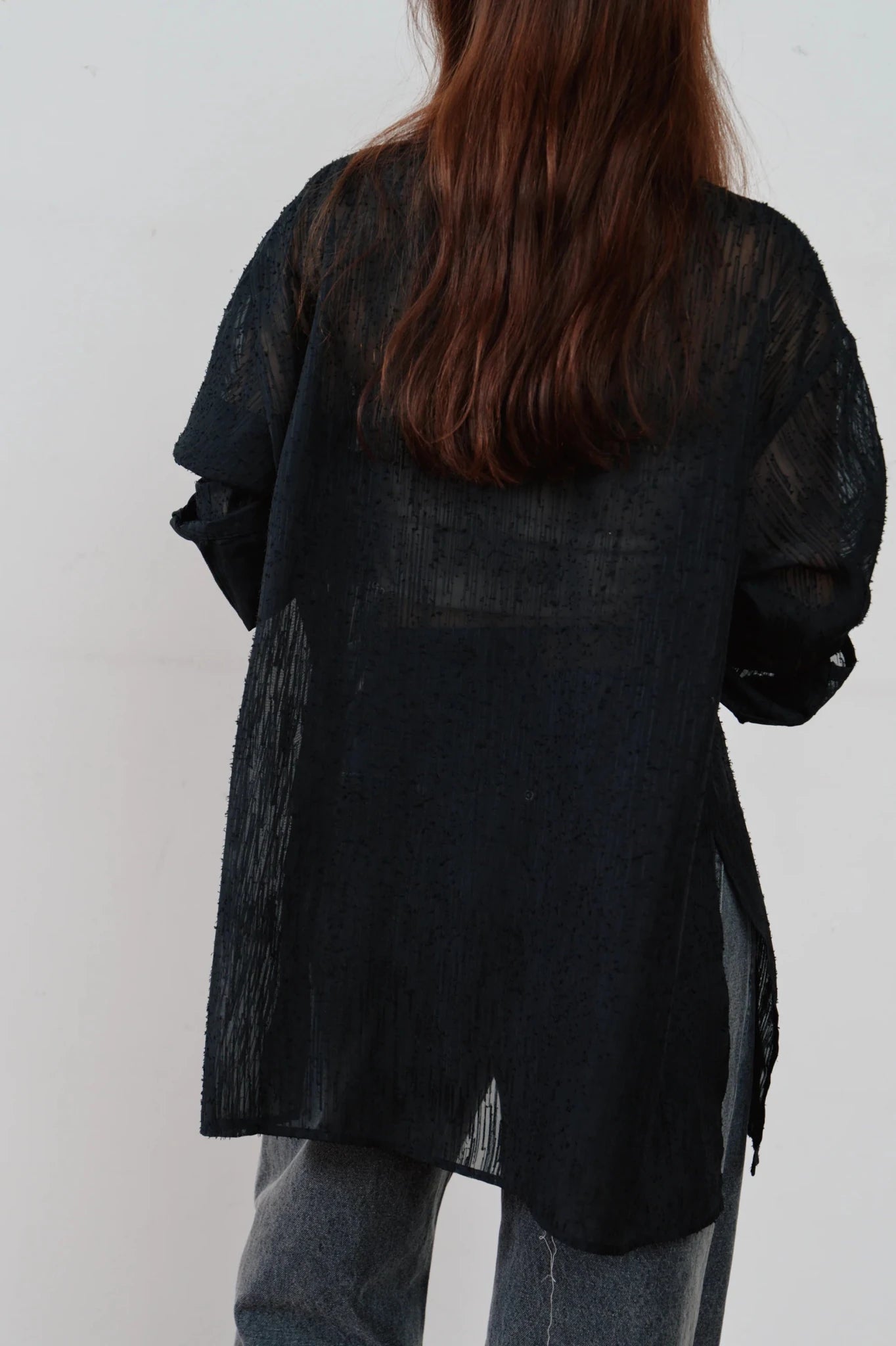 【Hella 2026 SPRING/SUMMER】cut jacquard long shirt - Champdelarose