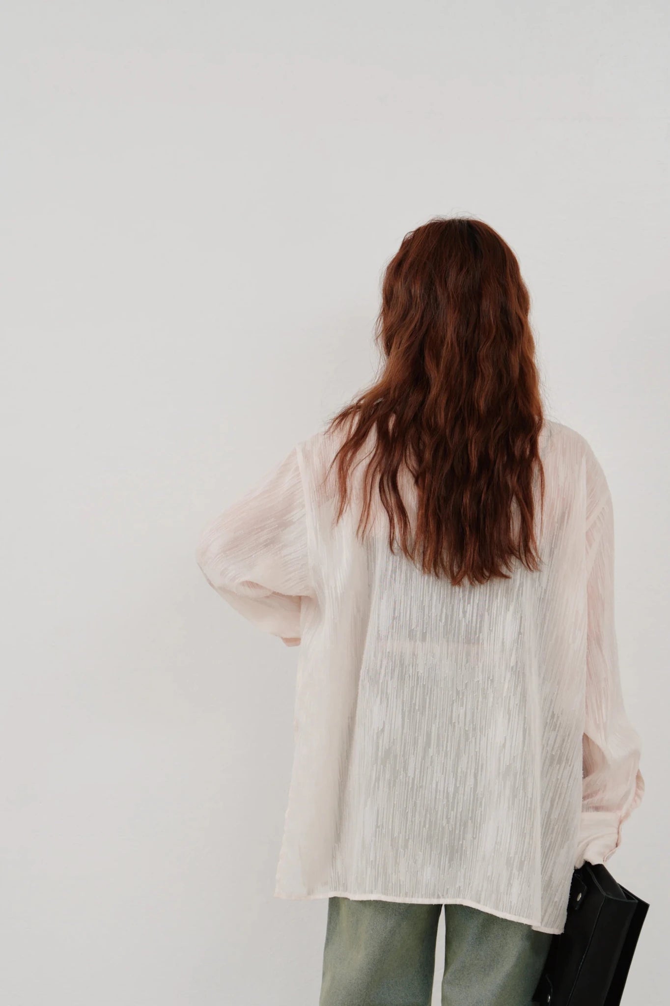 【Hella 2026 SPRING/SUMMER】cut jacquard long shirt - Champdelarose