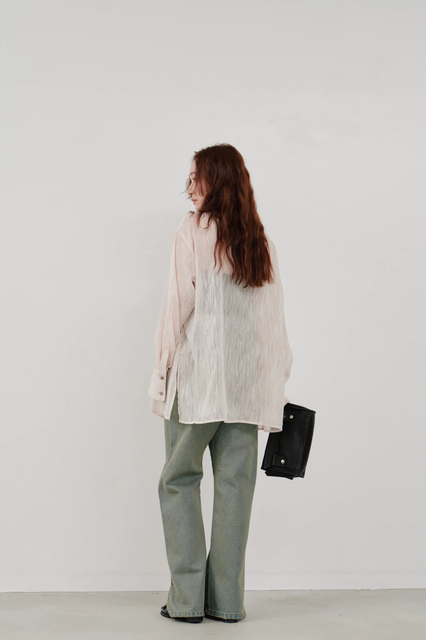 【Hella 2026 SPRING/SUMMER】cut jacquard long shirt - Champdelarose