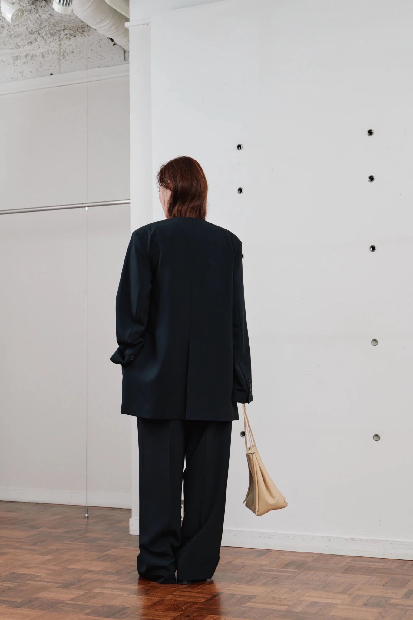 【Hella 2026 SPRING/SUMMER】double button no collar jacket - Champdelarose