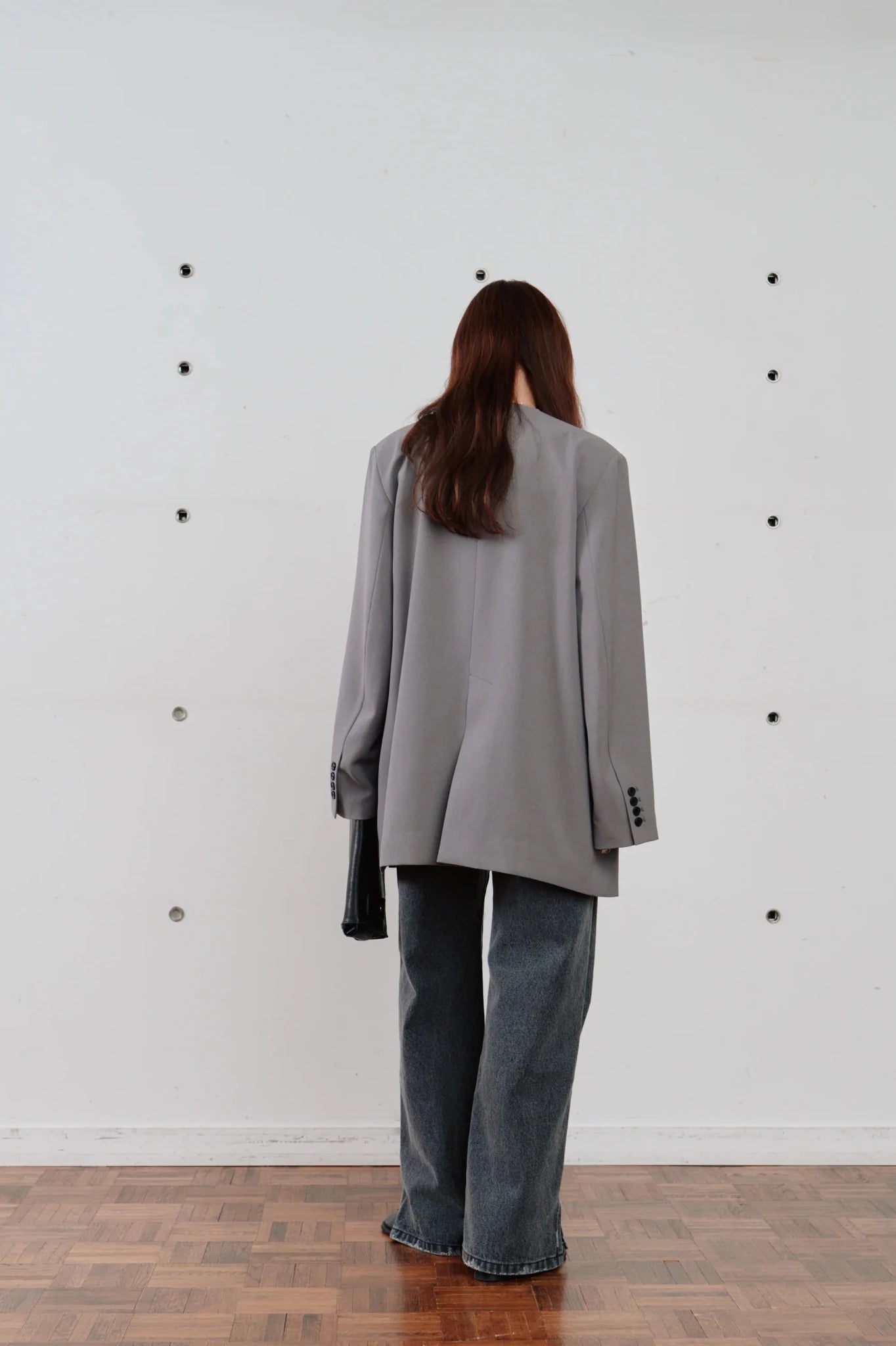 【Hella 2026 SPRING/SUMMER】double button no collar jacket - Champdelarose