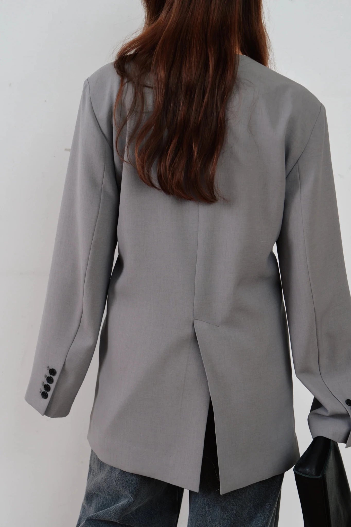 【Hella 2026 SPRING/SUMMER】double button no collar jacket - Champdelarose