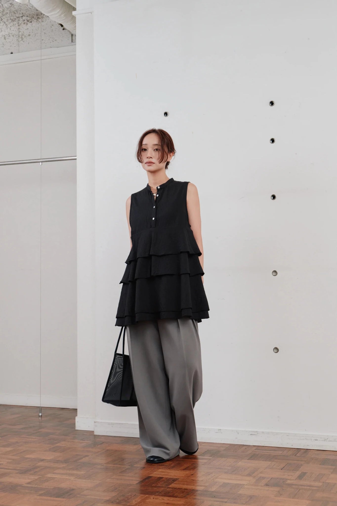 【Hella 2026 SPRING/SUMMER】double tuck wide pants - Champdelarose
