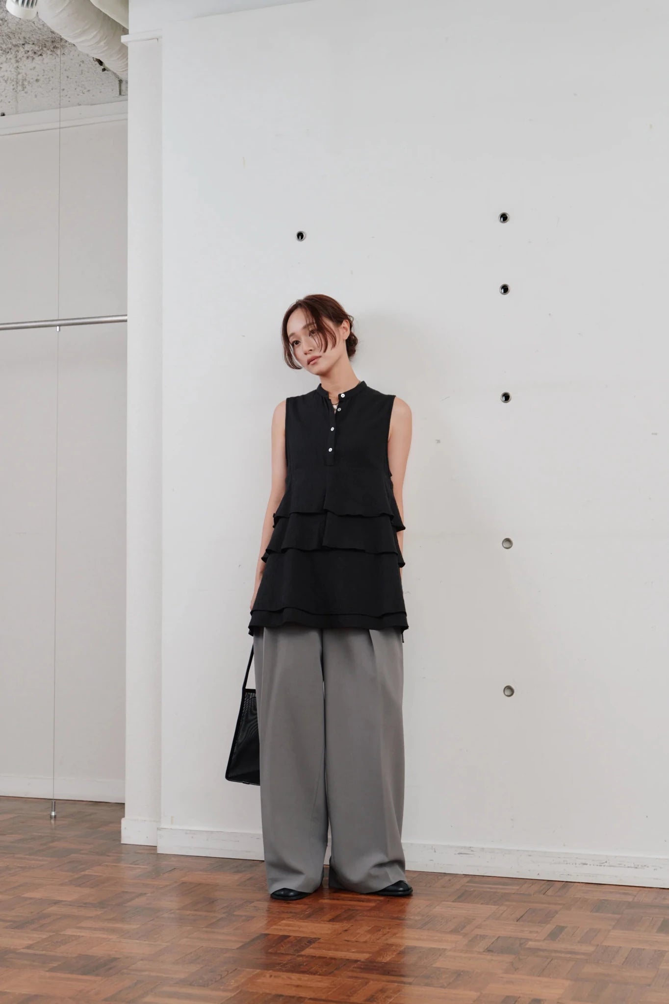 【Hella 2026 SPRING/SUMMER】double tuck wide pants - Champdelarose