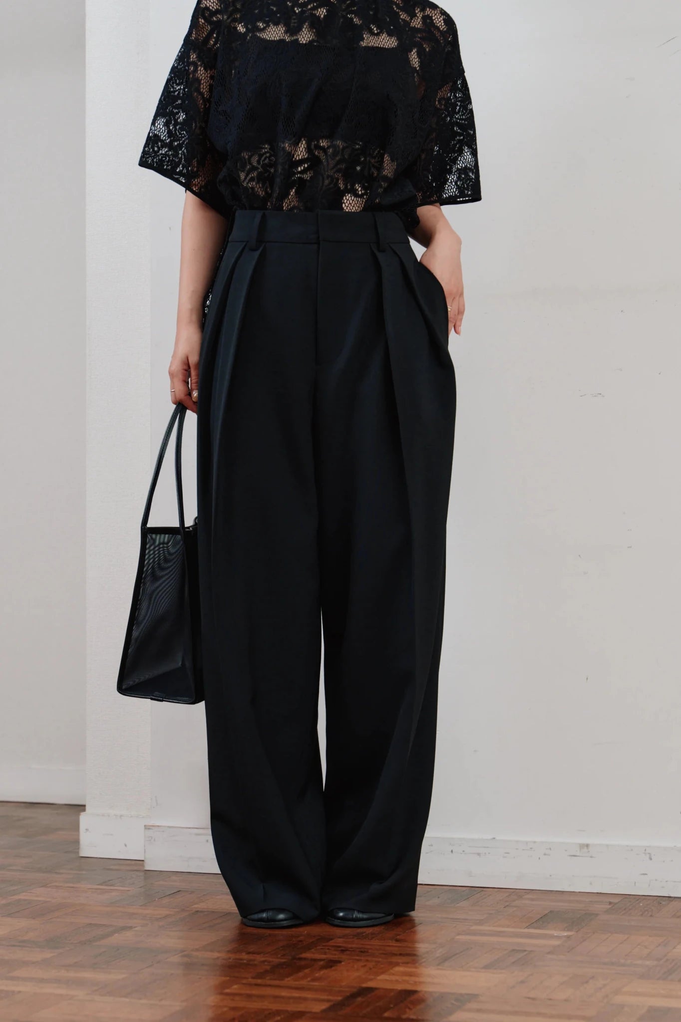 【Hella 2026 SPRING/SUMMER】double tuck wide pants - Champdelarose