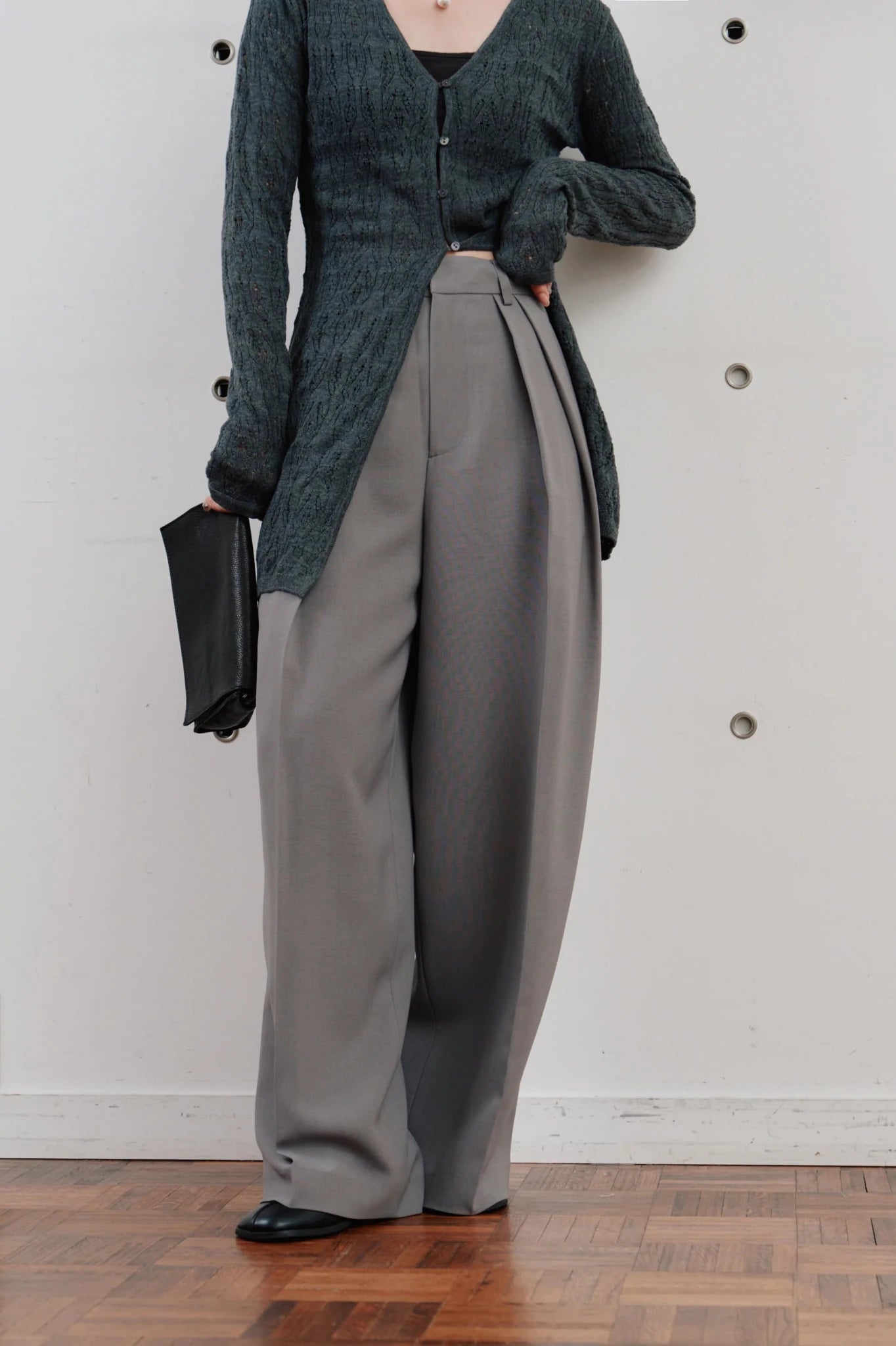 【Hella 2026 SPRING/SUMMER】double tuck wide pants - Champdelarose