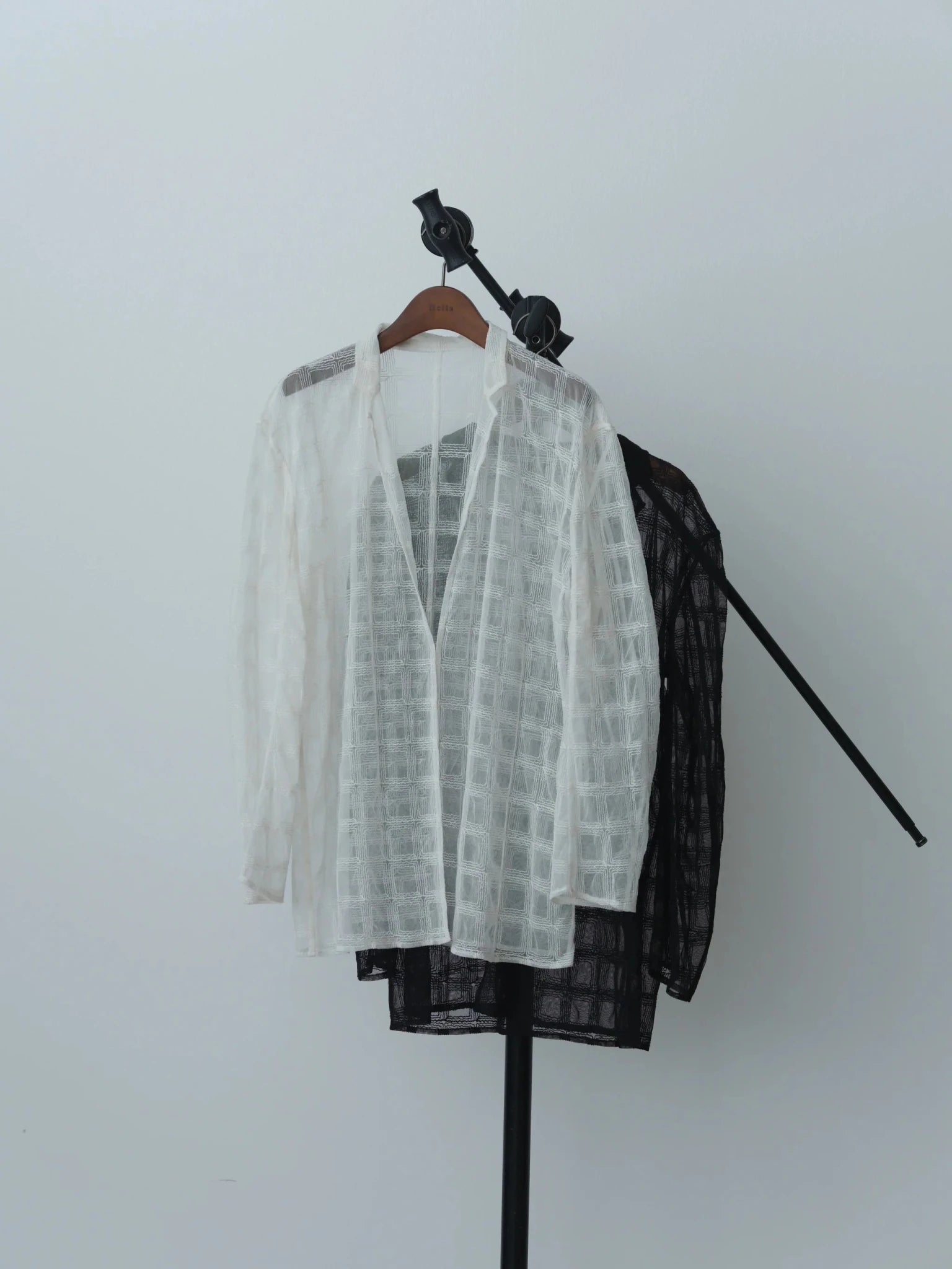 【Hella 2026 SPRING/SUMMER】embroidery check sheer jacket - Champdelarose