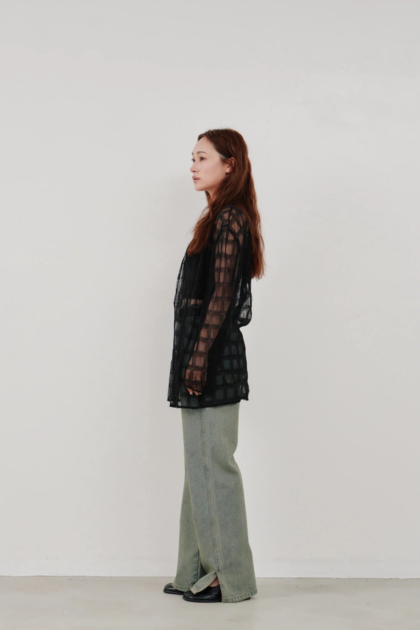 【Hella 2026 SPRING/SUMMER】embroidery check sheer jacket - Champdelarose