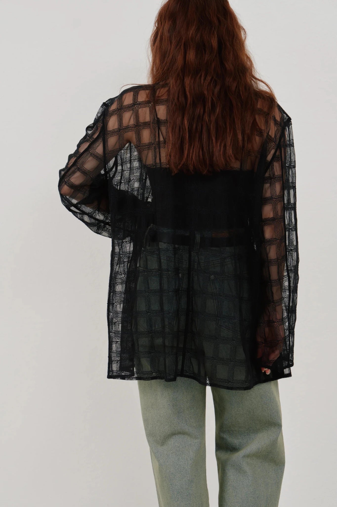 【Hella 2026 SPRING/SUMMER】embroidery check sheer jacket - Champdelarose