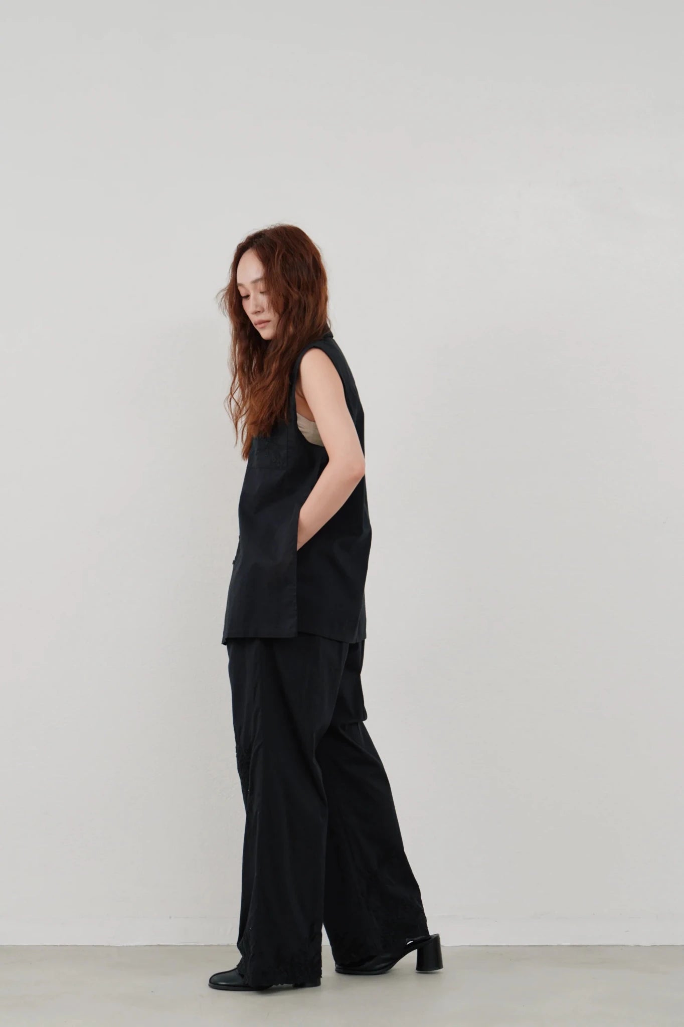 【Hella 2026 SPRING/SUMMER】embroidery easy pants - Champdelarose
