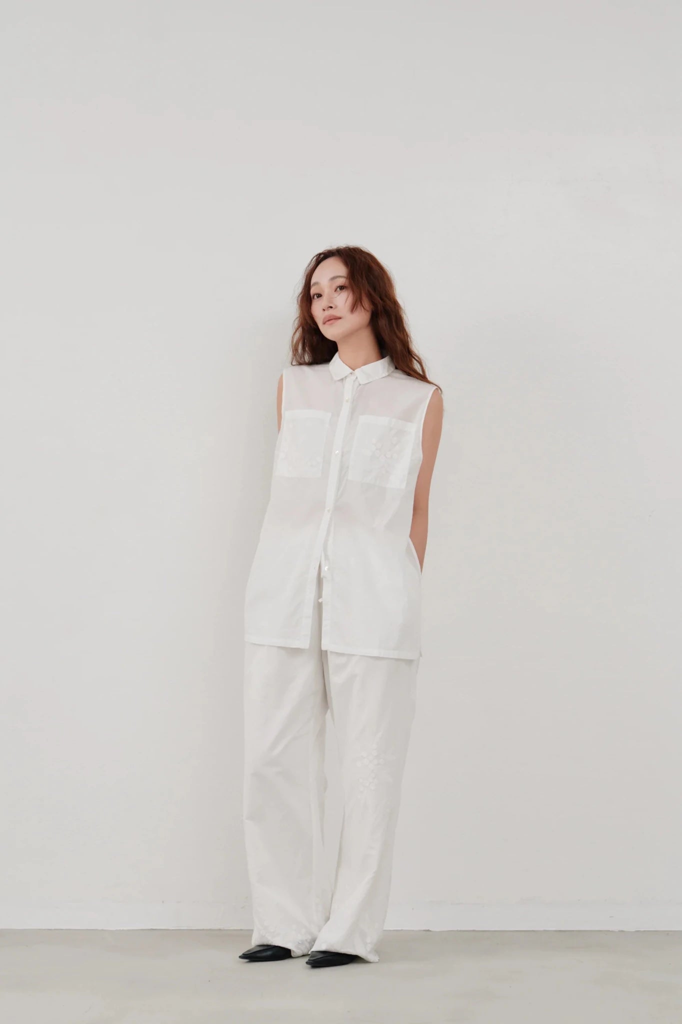 【Hella 2026 SPRING/SUMMER】embroidery easy pants - Champdelarose
