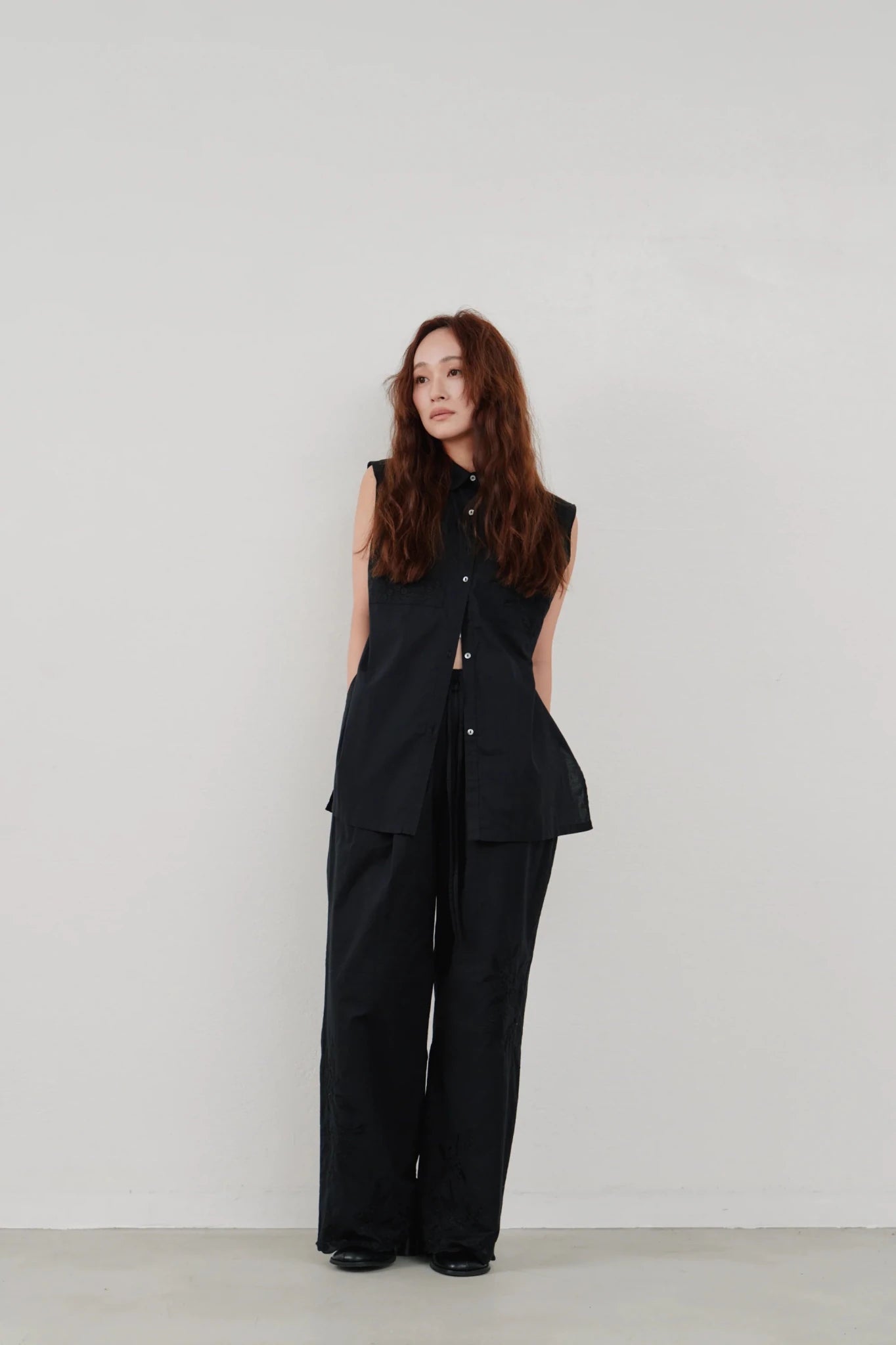 【Hella 2026 SPRING/SUMMER】embroidery easy pants - Champdelarose