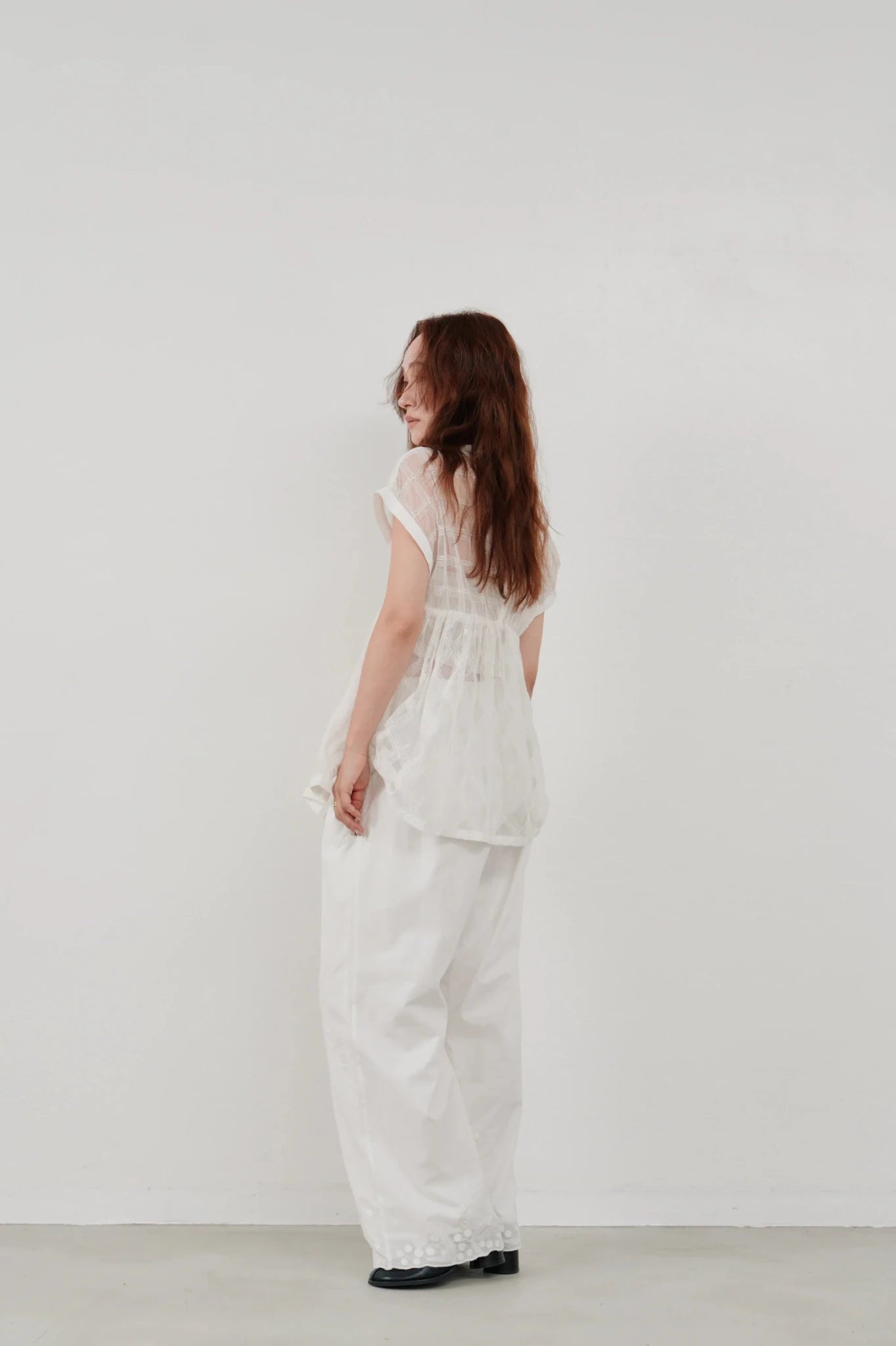 【Hella 2026 SPRING/SUMMER】embroidery easy pants - Champdelarose