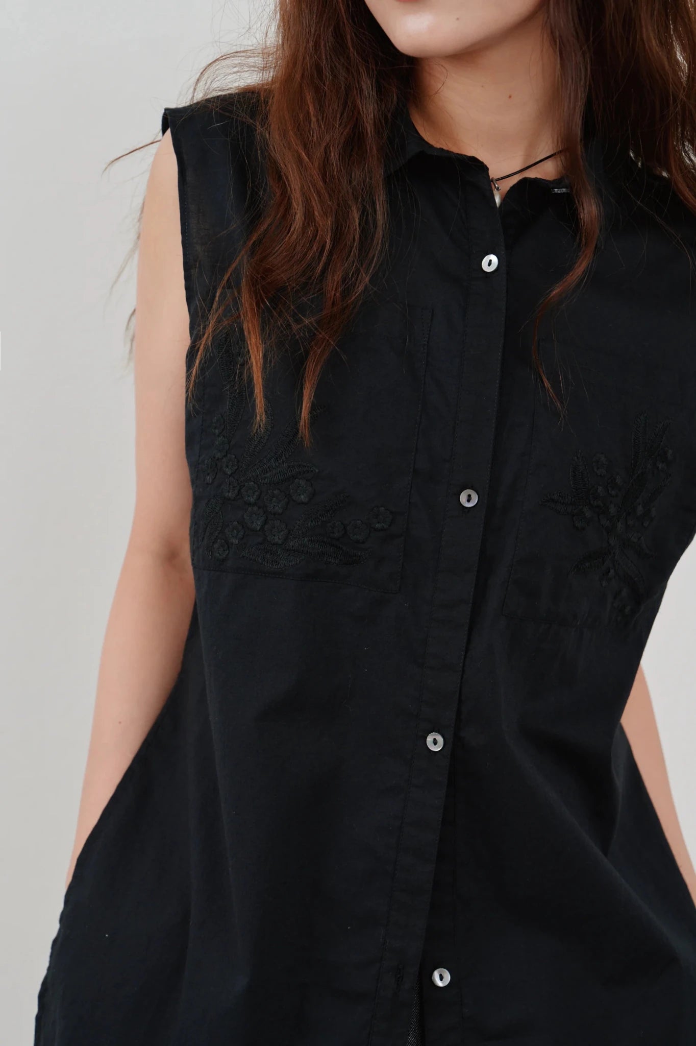 【Hella 2026 SPRING/SUMMER】embroidery pocket shirt - Champdelarose