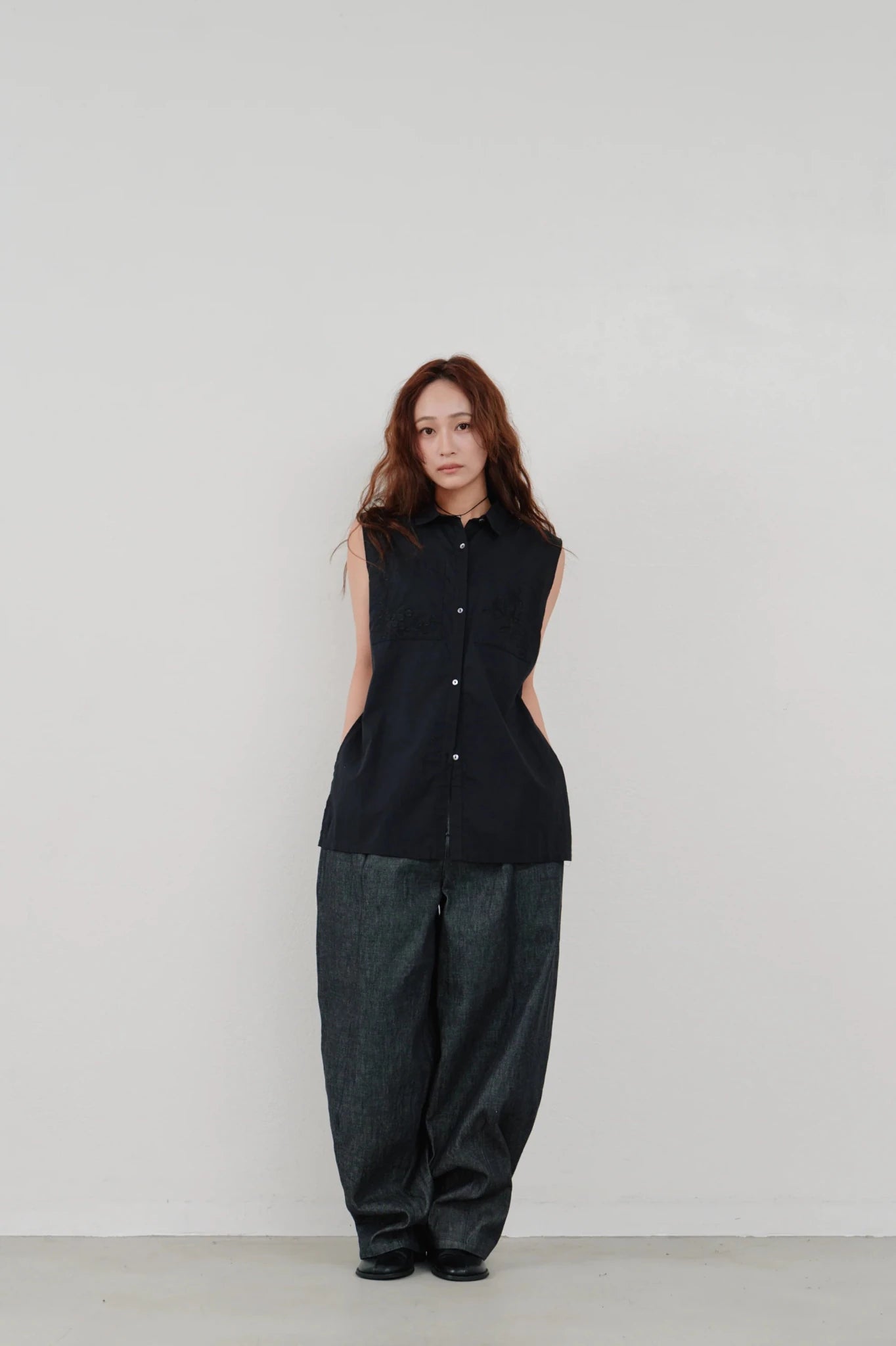 【Hella 2026 SPRING/SUMMER】embroidery pocket shirt - Champdelarose