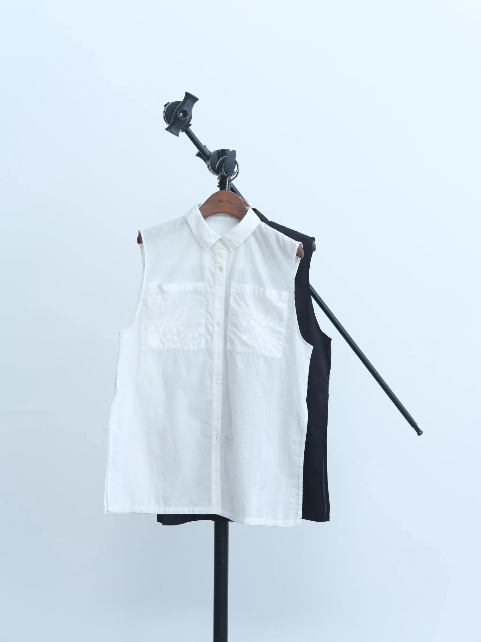 【Hella 2026 SPRING/SUMMER】embroidery pocket shirt - Champdelarose