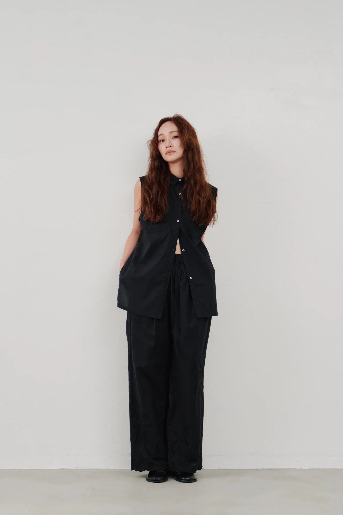 【Hella 2026 SPRING/SUMMER】embroidery pocket shirt - Champdelarose