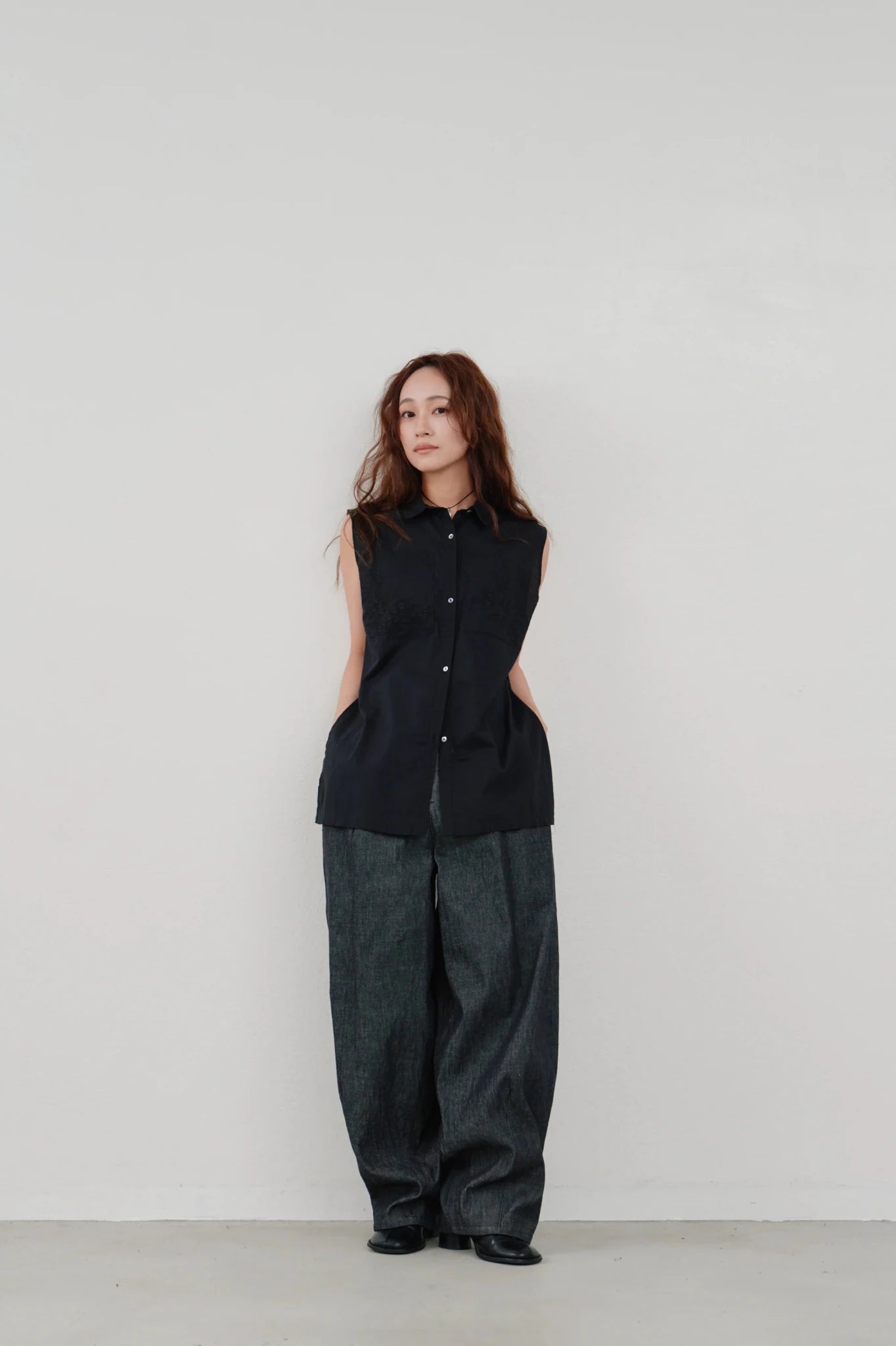 【Hella 2026 SPRING/SUMMER】embroidery pocket shirt - Champdelarose