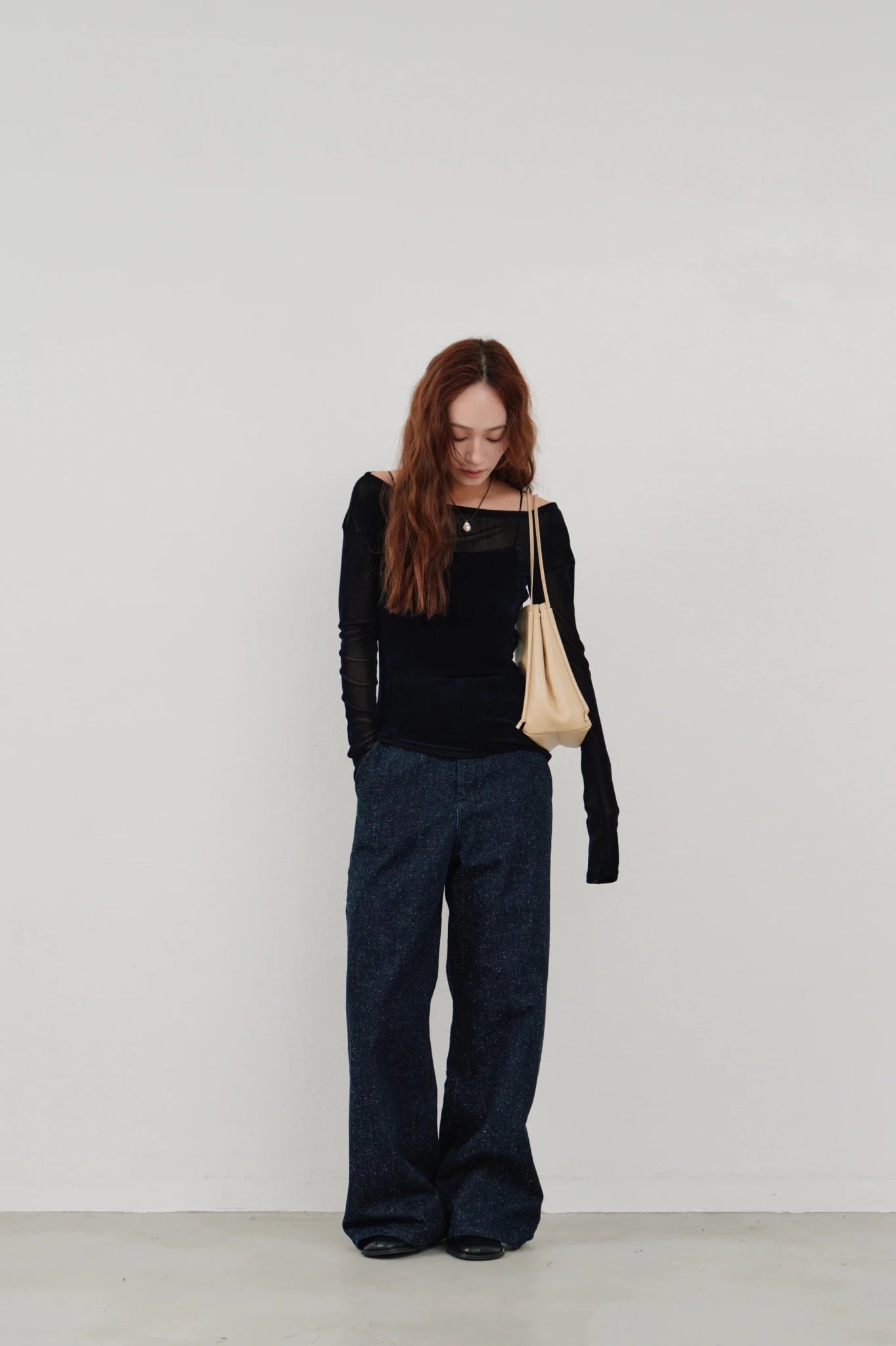 【Hella 2026 SPRING/SUMMER】flocky tulle top - Champdelarose