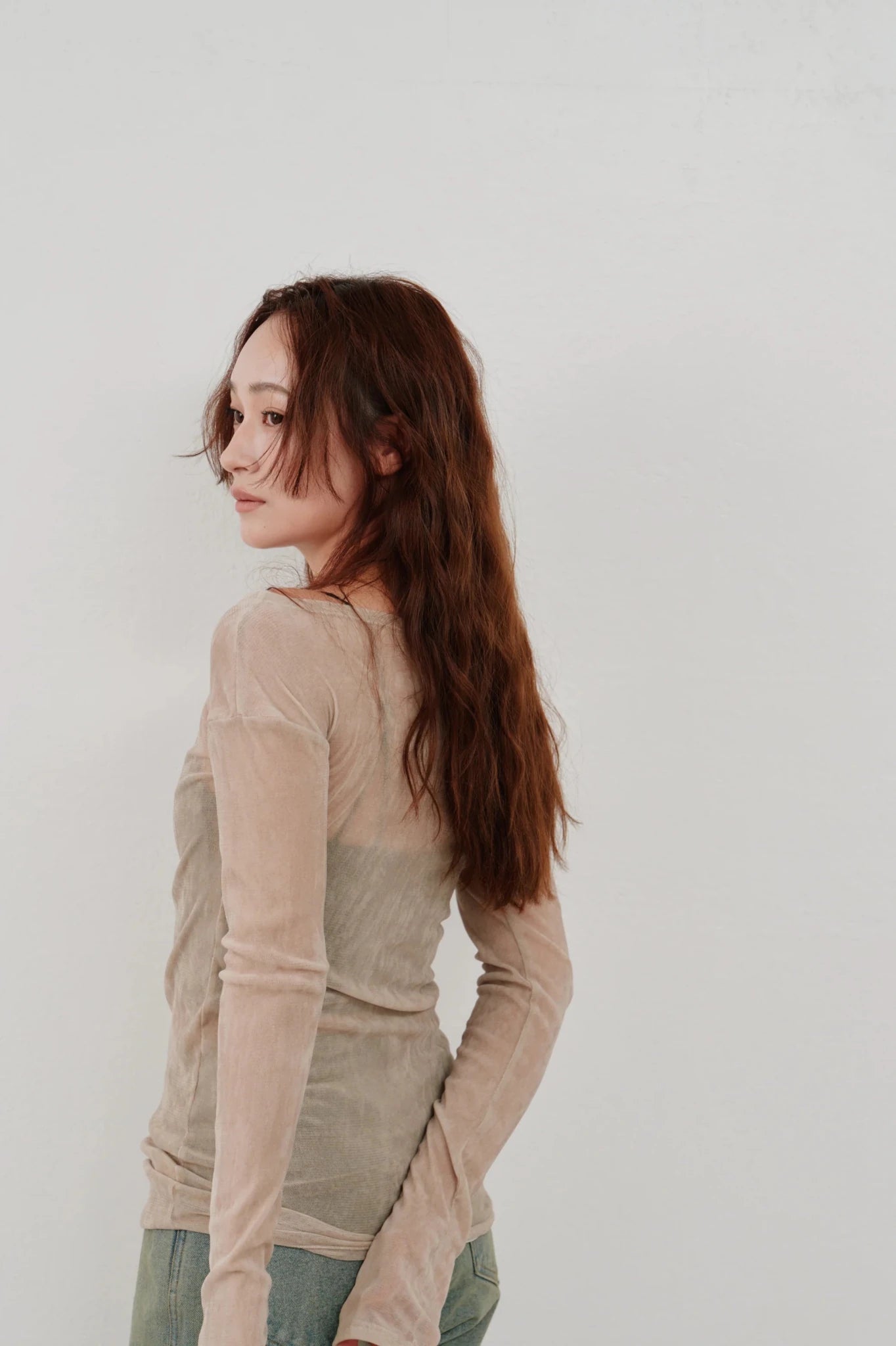 【Hella 2026 SPRING/SUMMER】flocky tulle top - Champdelarose
