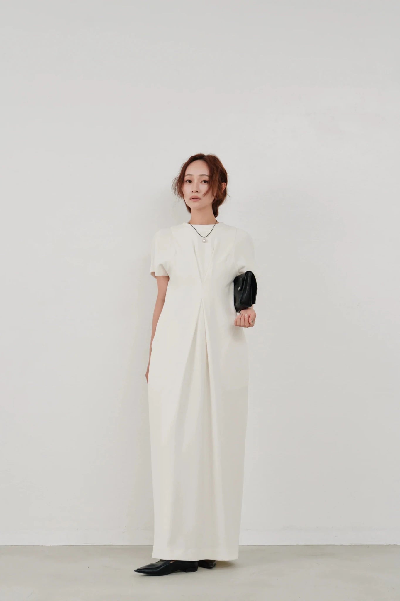【Hella 2026 SPRING/SUMMER】front tuck cocoon dress - Champdelarose