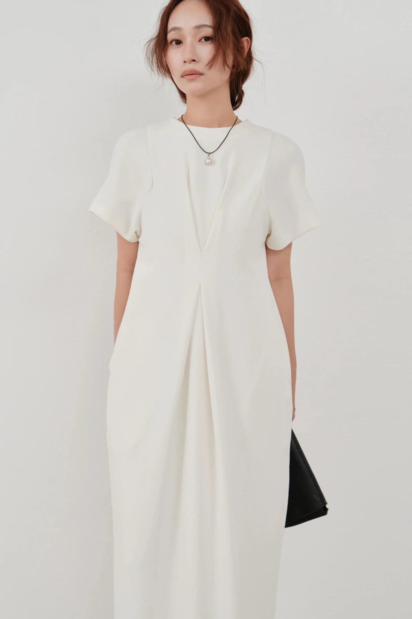【Hella 2026 SPRING/SUMMER】front tuck cocoon dress - Champdelarose