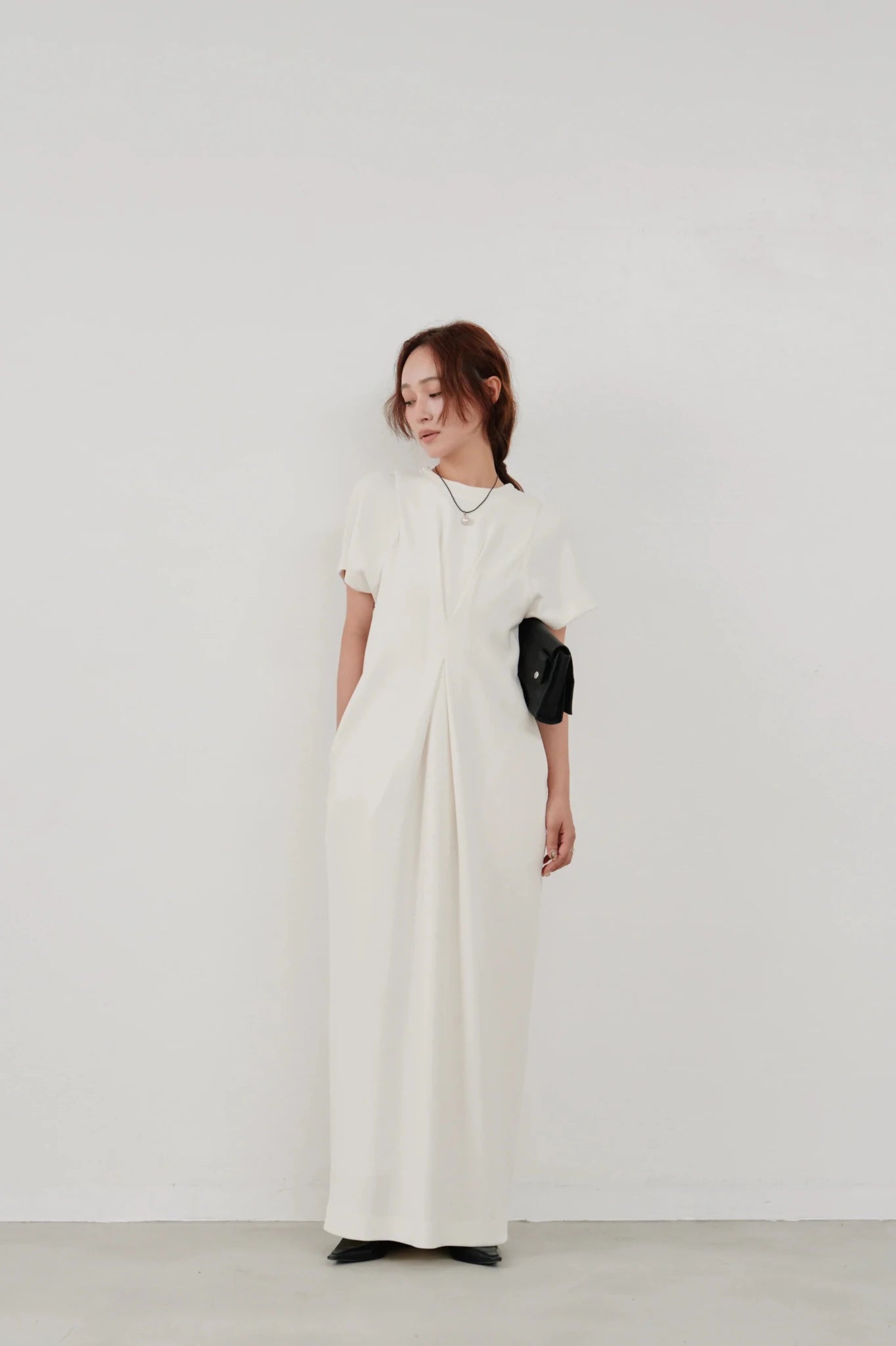 【Hella 2026 SPRING/SUMMER】front tuck cocoon dress - Champdelarose