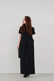 【Hella 2026 SPRING/SUMMER】front tuck cocoon dress - Champdelarose