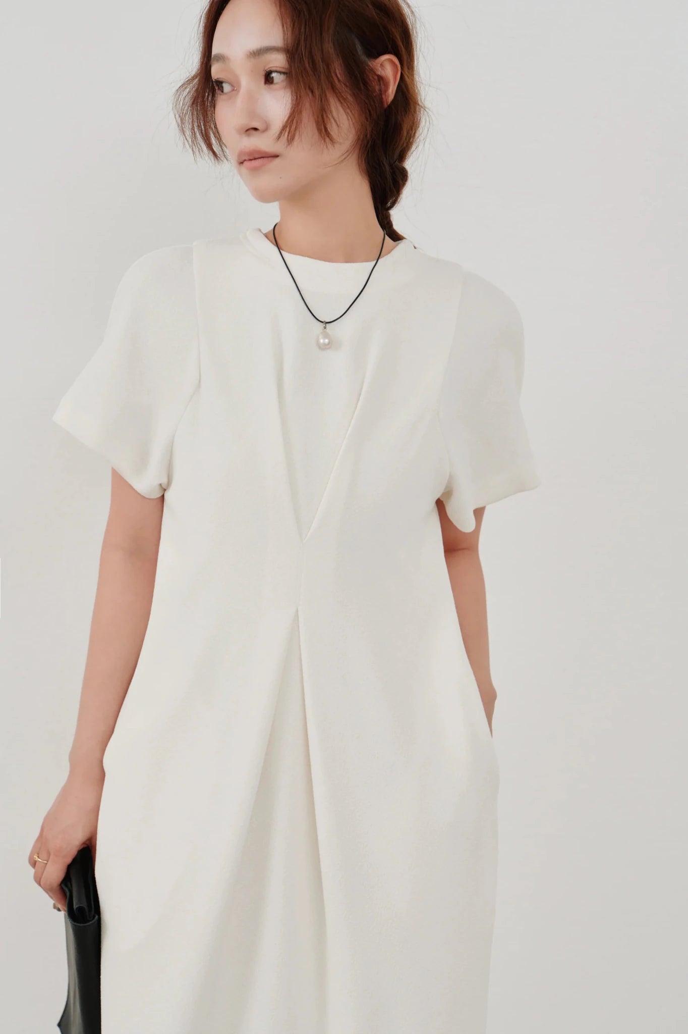 【Hella 2026 SPRING/SUMMER】front tuck cocoon dress - Champdelarose