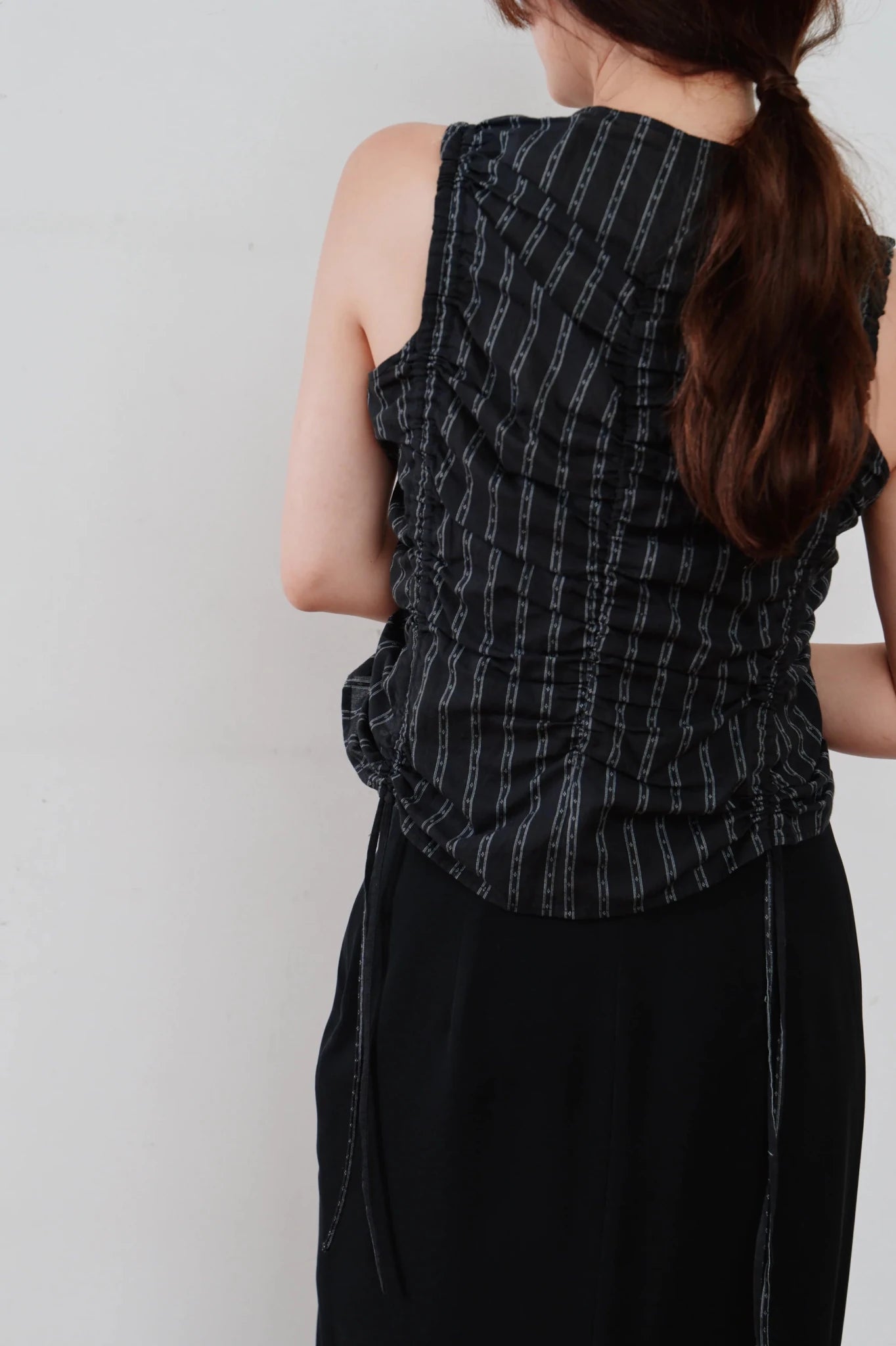 【Hella 2026 SPRING/SUMMER】gather stripe top - Champdelarose