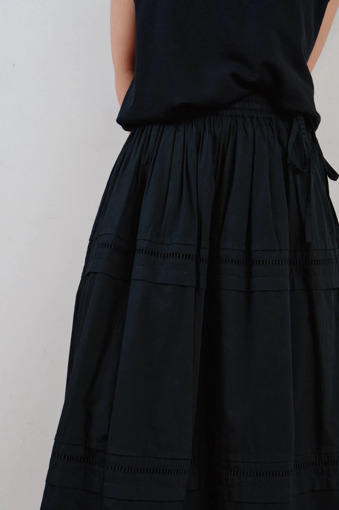 【Hella 2026 SPRING/SUMMER】ladder lace gather skirt - Champdelarose