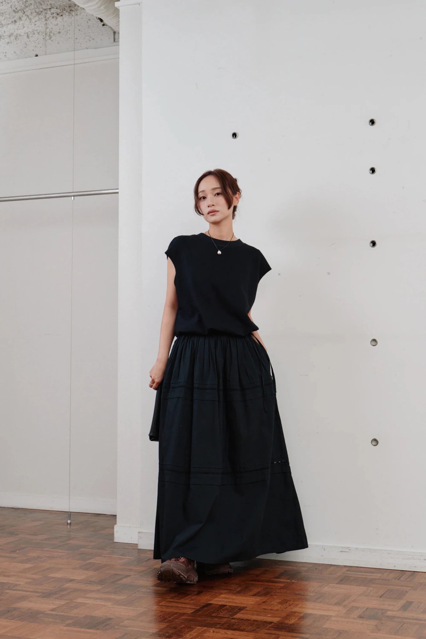 【Hella 2026 SPRING/SUMMER】ladder lace gather skirt - Champdelarose