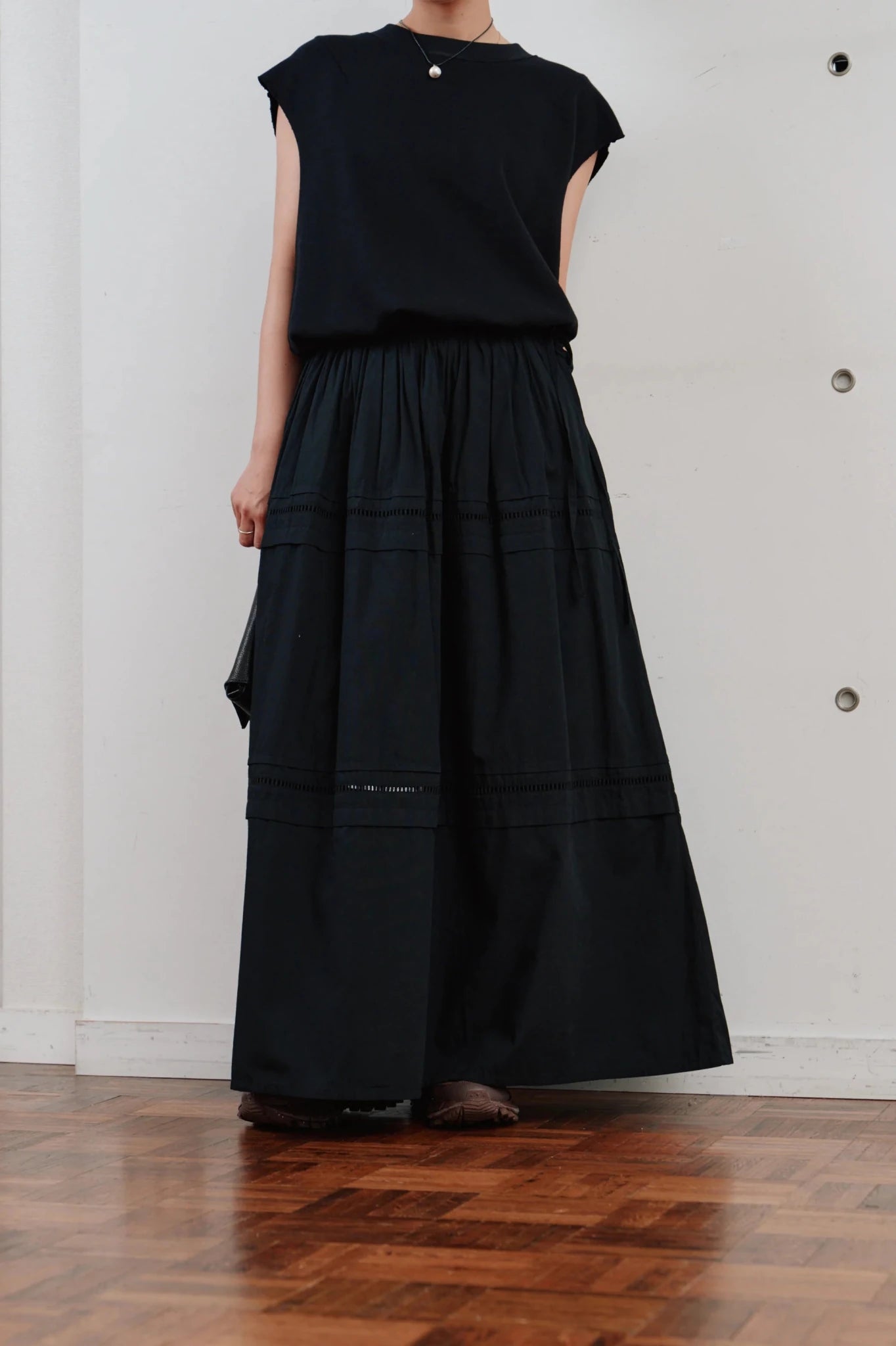 【Hella 2026 SPRING/SUMMER】ladder lace gather skirt - Champdelarose