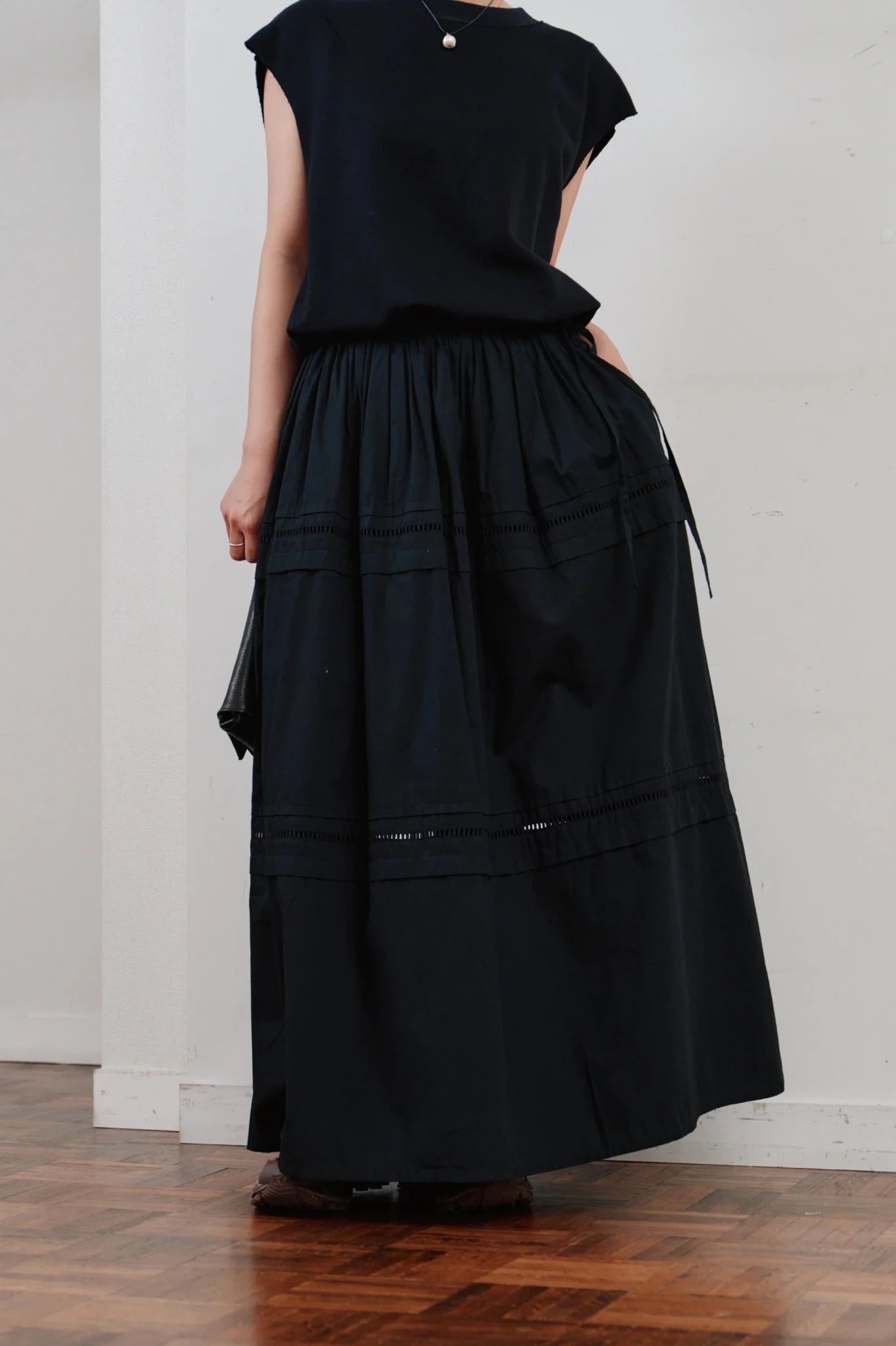 【Hella 2026 SPRING/SUMMER】ladder lace gather skirt - Champdelarose