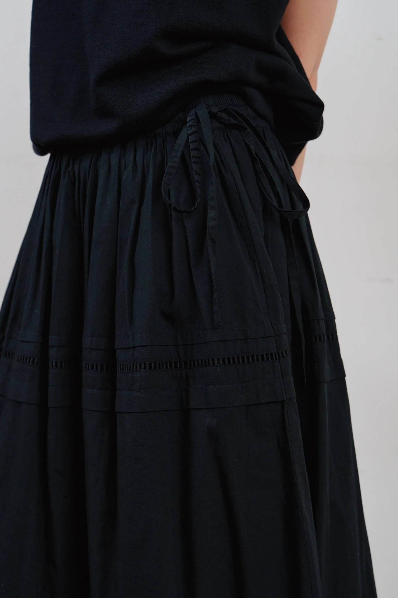 【Hella 2026 SPRING/SUMMER】ladder lace gather skirt - Champdelarose
