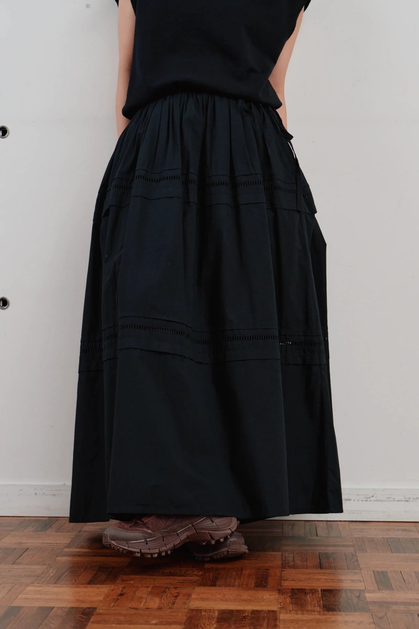 【Hella 2026 SPRING/SUMMER】ladder lace gather skirt - Champdelarose