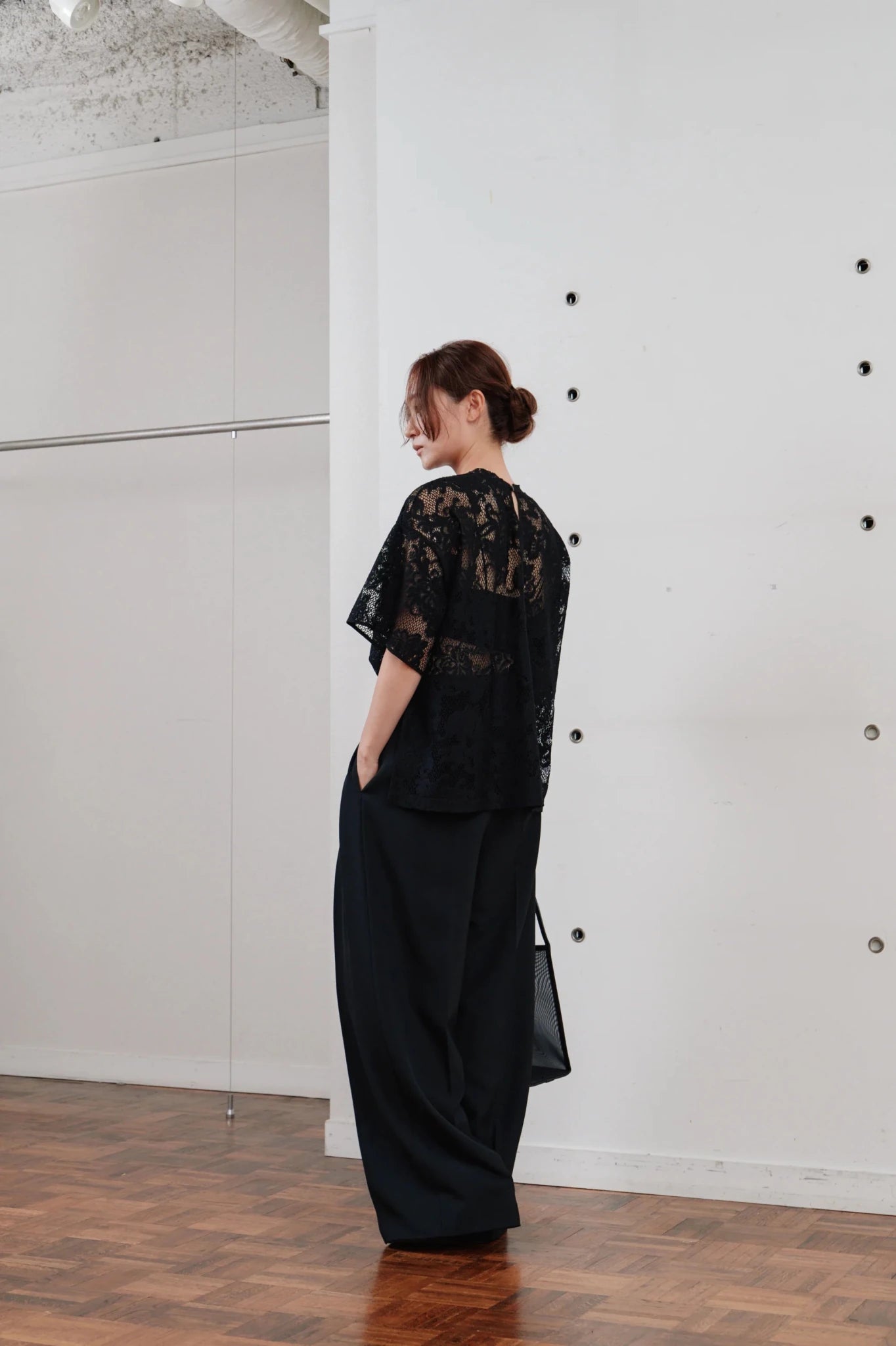 【Hella 2026 SPRING/SUMMER】rascel lace half sleeve top - Champdelarose