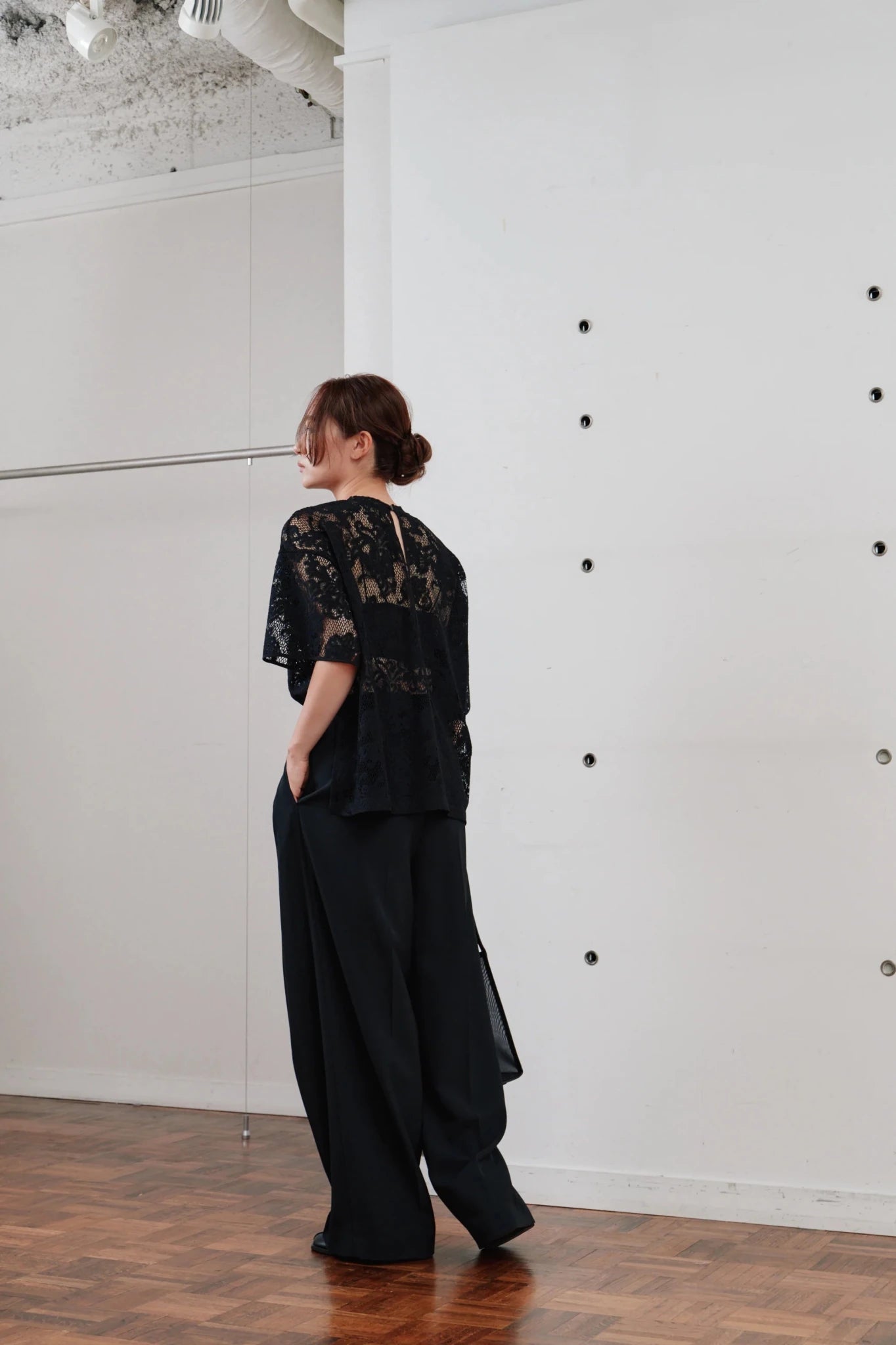 【Hella 2026 SPRING/SUMMER】rascel lace half sleeve top - Champdelarose