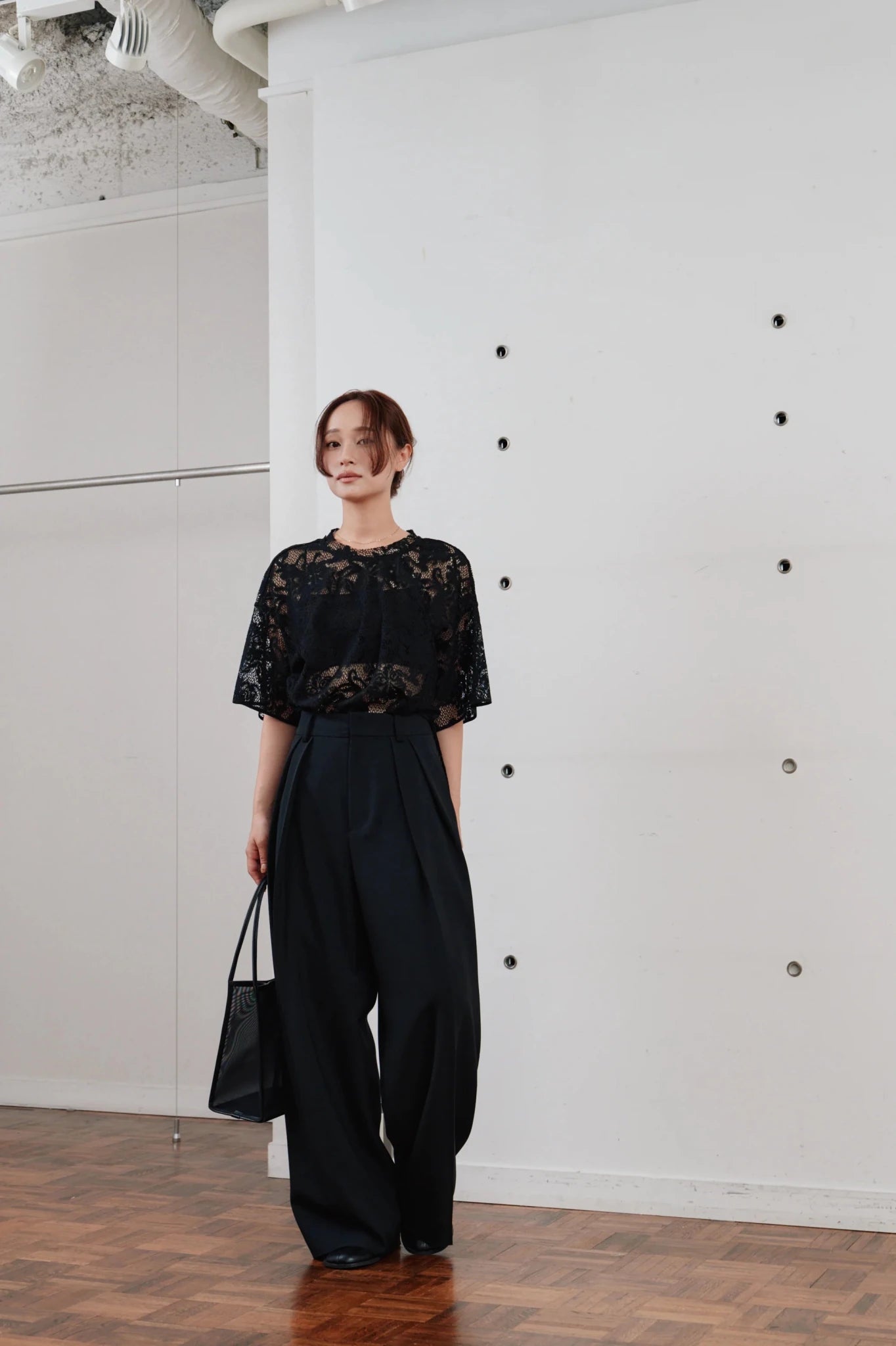 【Hella 2026 SPRING/SUMMER】rascel lace half sleeve top - Champdelarose