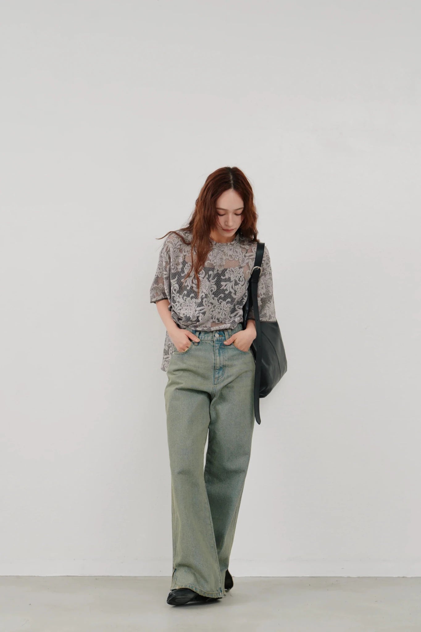 【Hella 2026 SPRING/SUMMER】rascel lace half sleeve top - Champdelarose