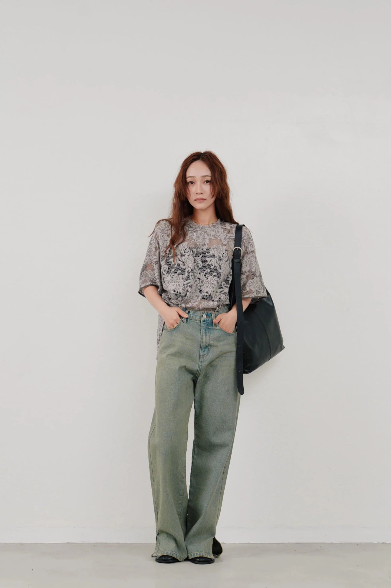 【Hella 2026 SPRING/SUMMER】rascel lace half sleeve top - Champdelarose