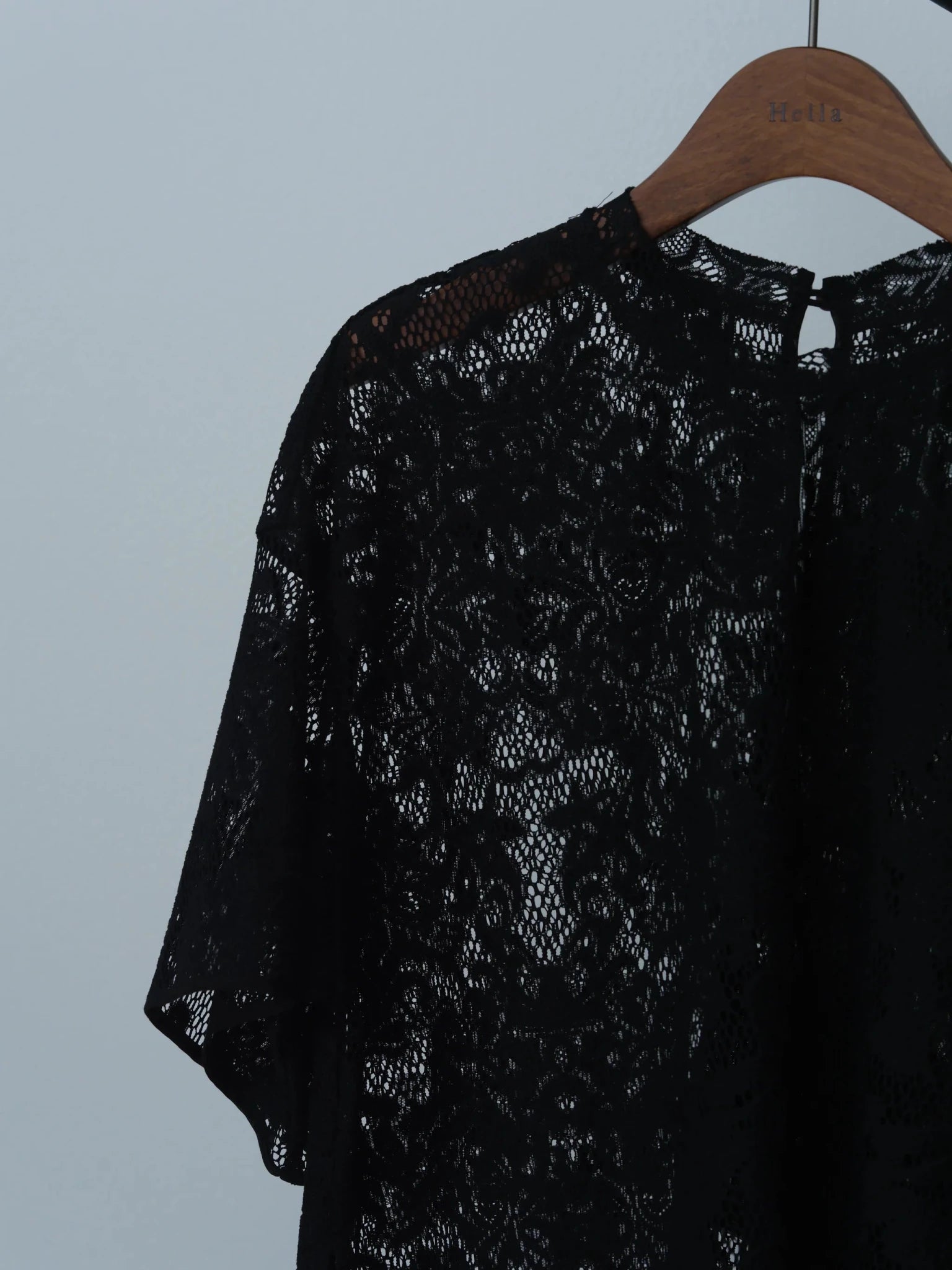 【Hella 2026 SPRING/SUMMER】rascel lace half sleeve top - Champdelarose